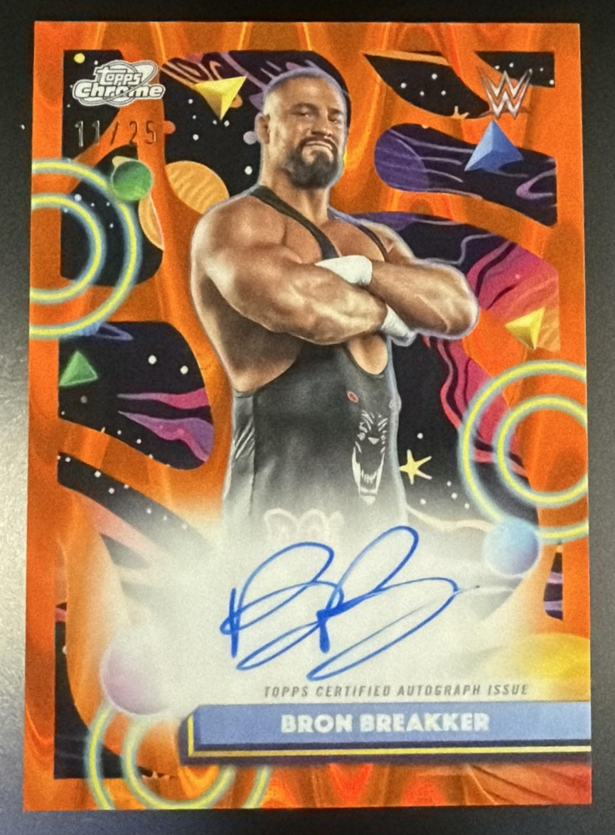 2026 Topps Cosmic Chrome Bron Breakker Galactic Orange Auto /25