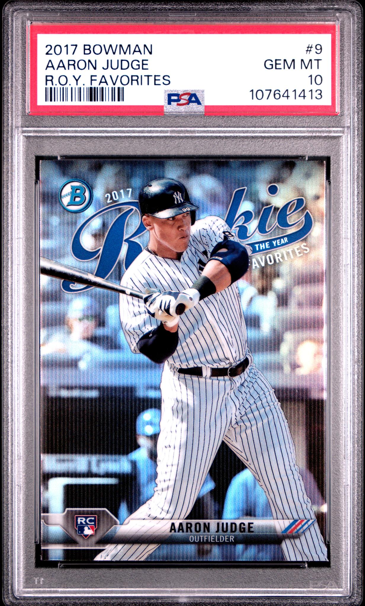 2017 Bowman Rookie of the Year Favorites Aaron Judge #ROYF9 PSA 10