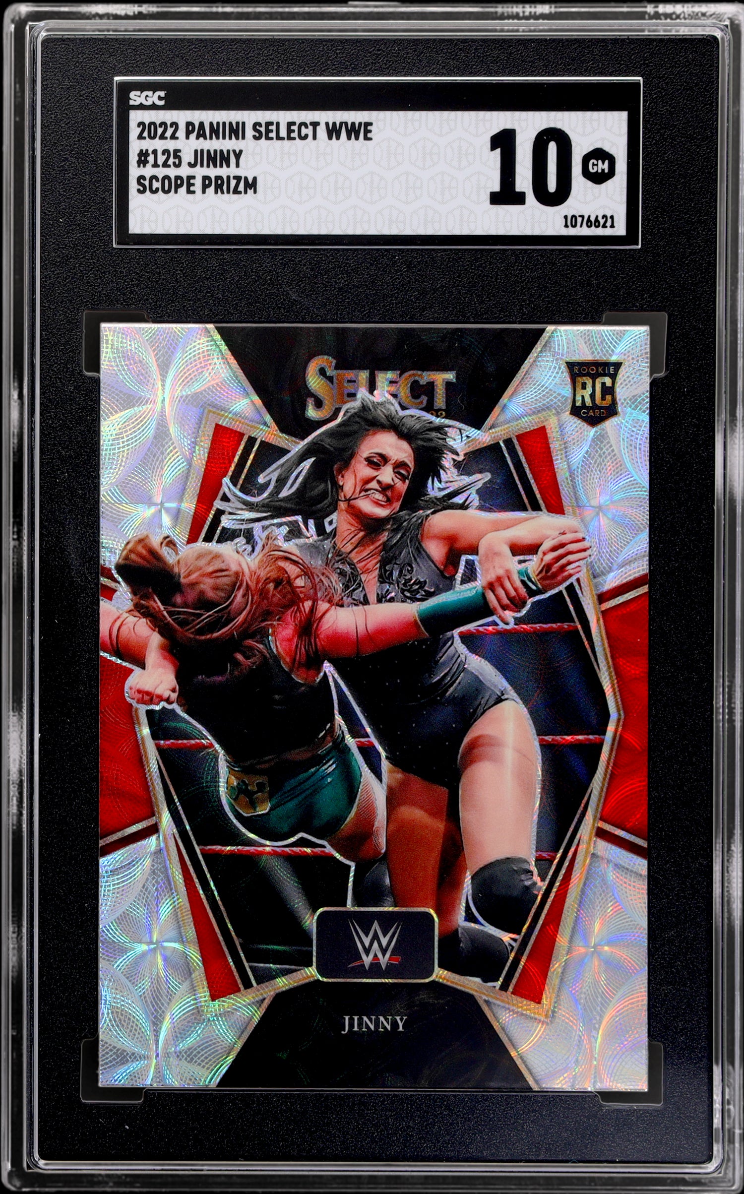 2022 Panini Select WWE Scope Prizm Jinny #125 SGC 10 RC