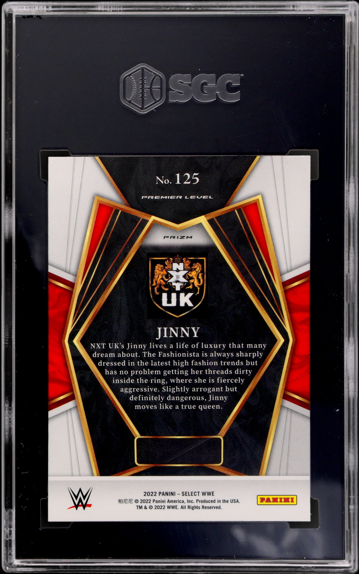 2022 Panini Select WWE Scope Prizm Jinny #125 SGC 10 RC