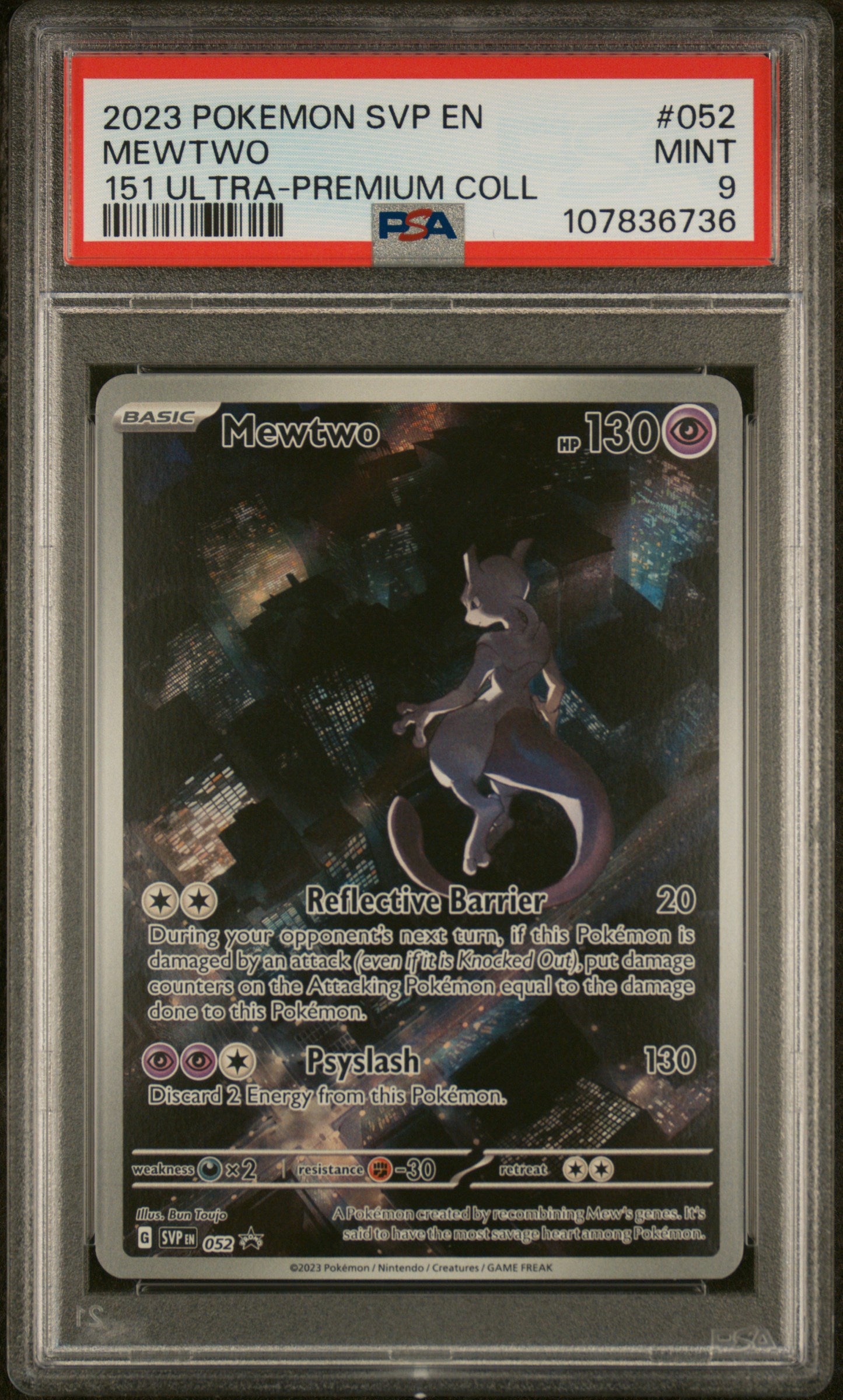 2023 SVP #052 Mewtwo 151 Ultra-Premium Collection PSA 9