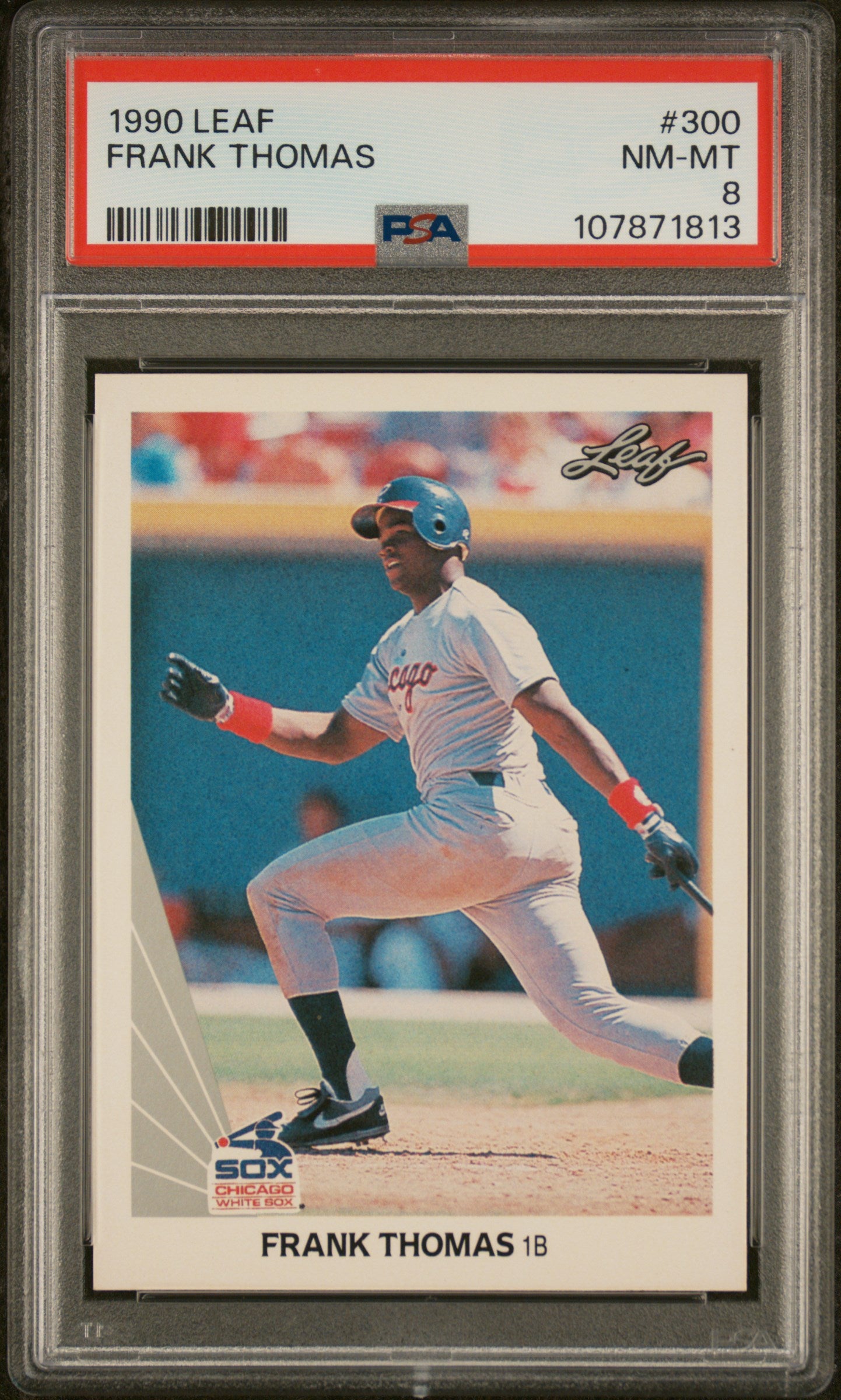 1990 Leaf Frank Thomas #300 PSA 8 RC