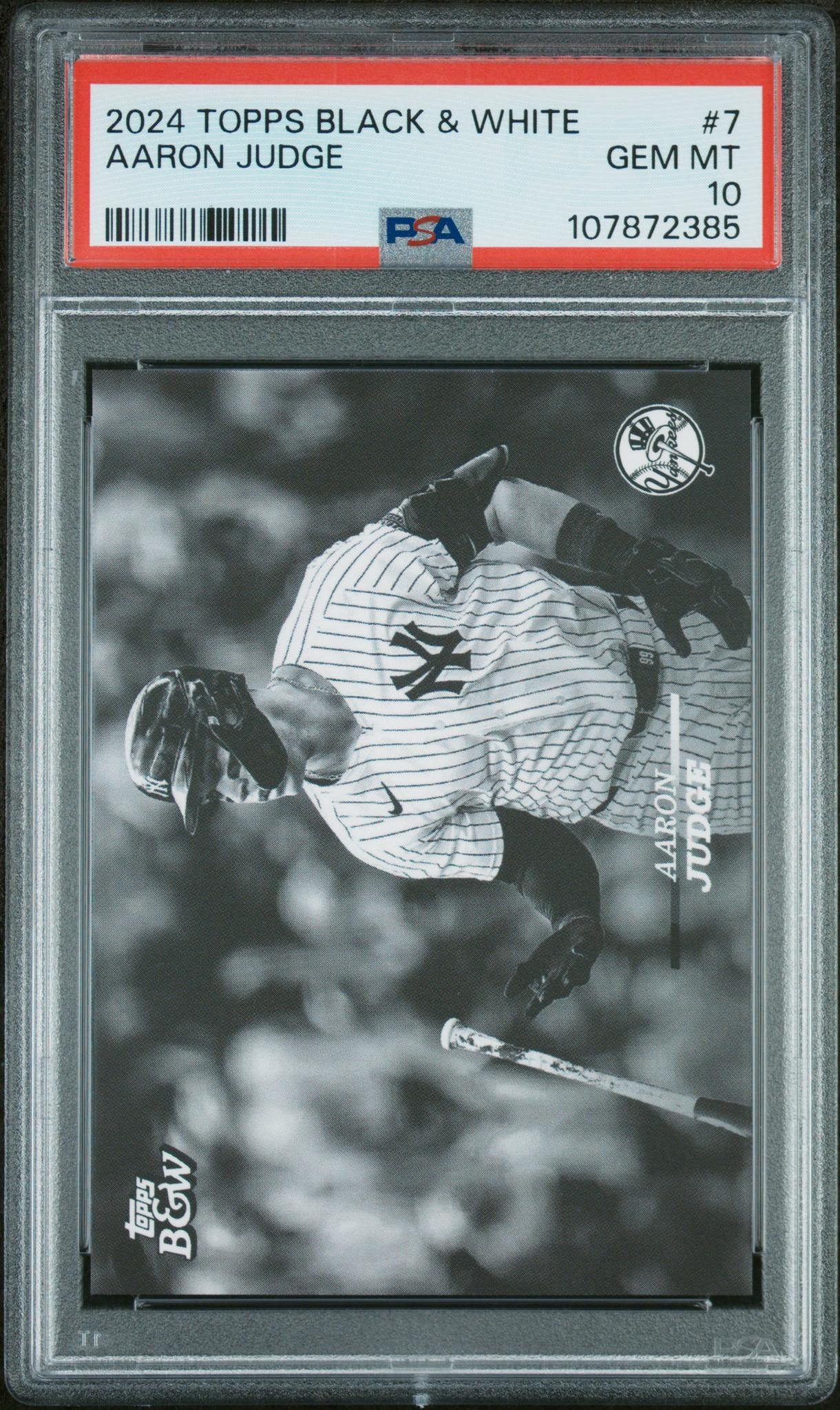 2024 Topps Black & White Aaron Judge #7 PSA 10