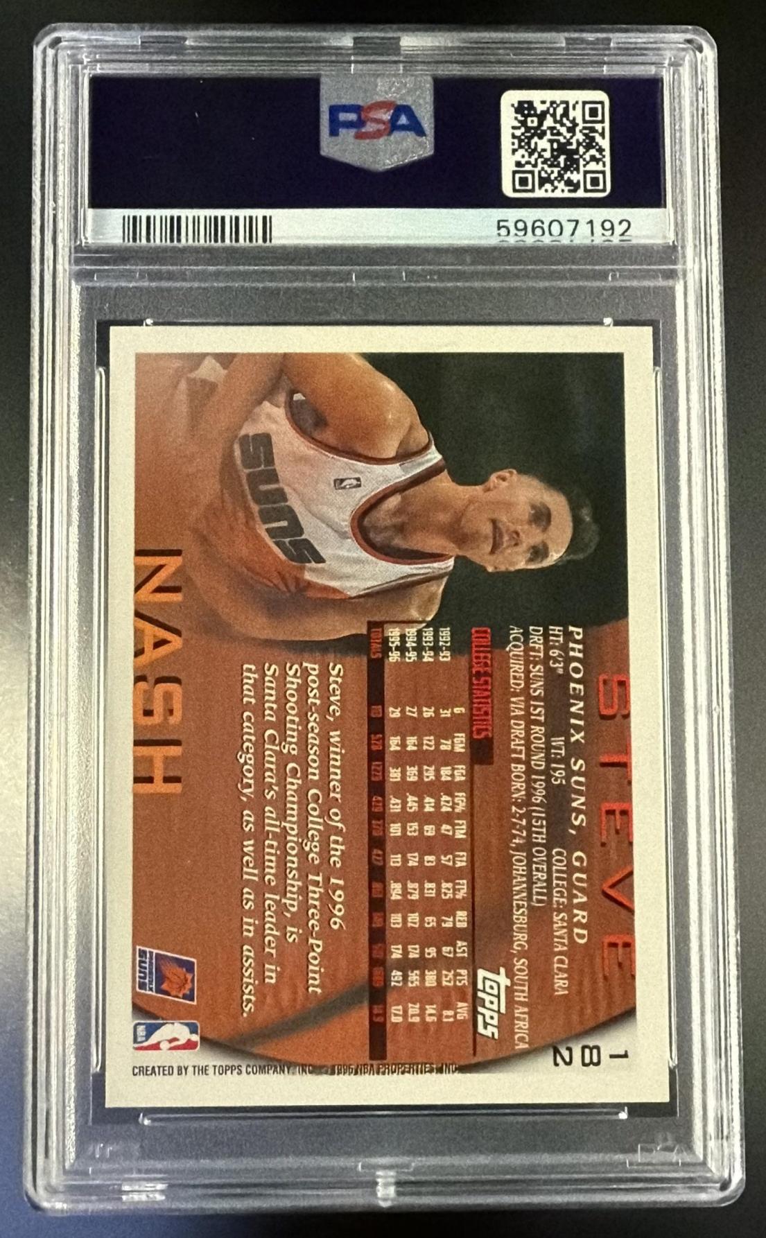 1996 Topps Steve Nash #182 PSA 9
