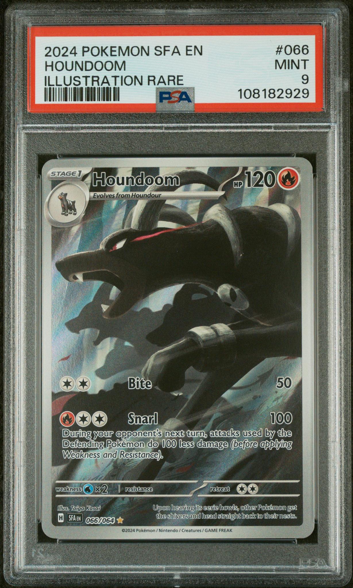 2024 Pokémon SFA Houndoom Illustration Rare #066 PSA 9