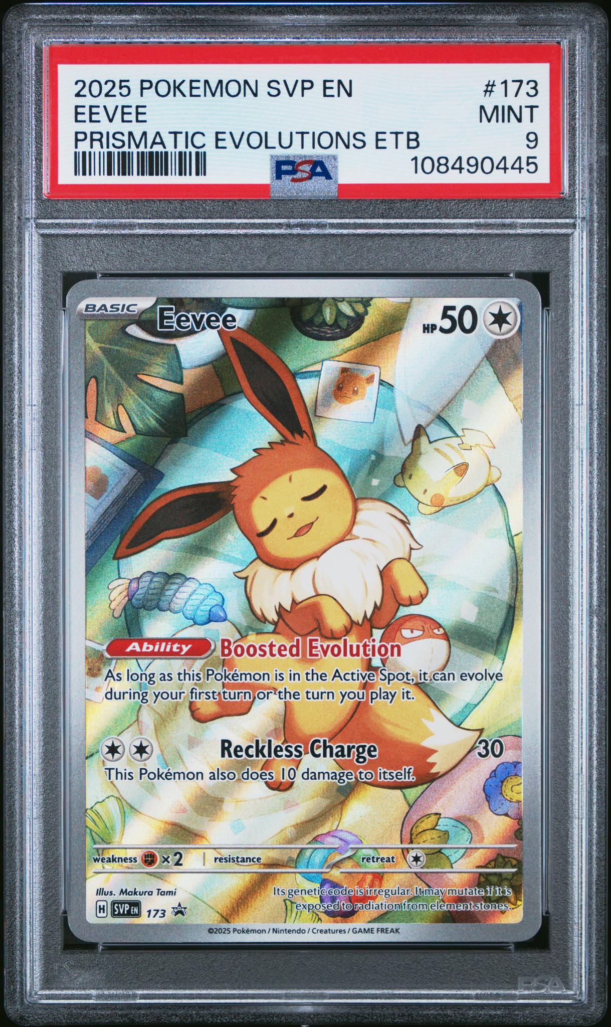 2025 Pokemon Scarlet & Violet Promo Prismatic Evolutions ETB Eevee #173 PSA 9
