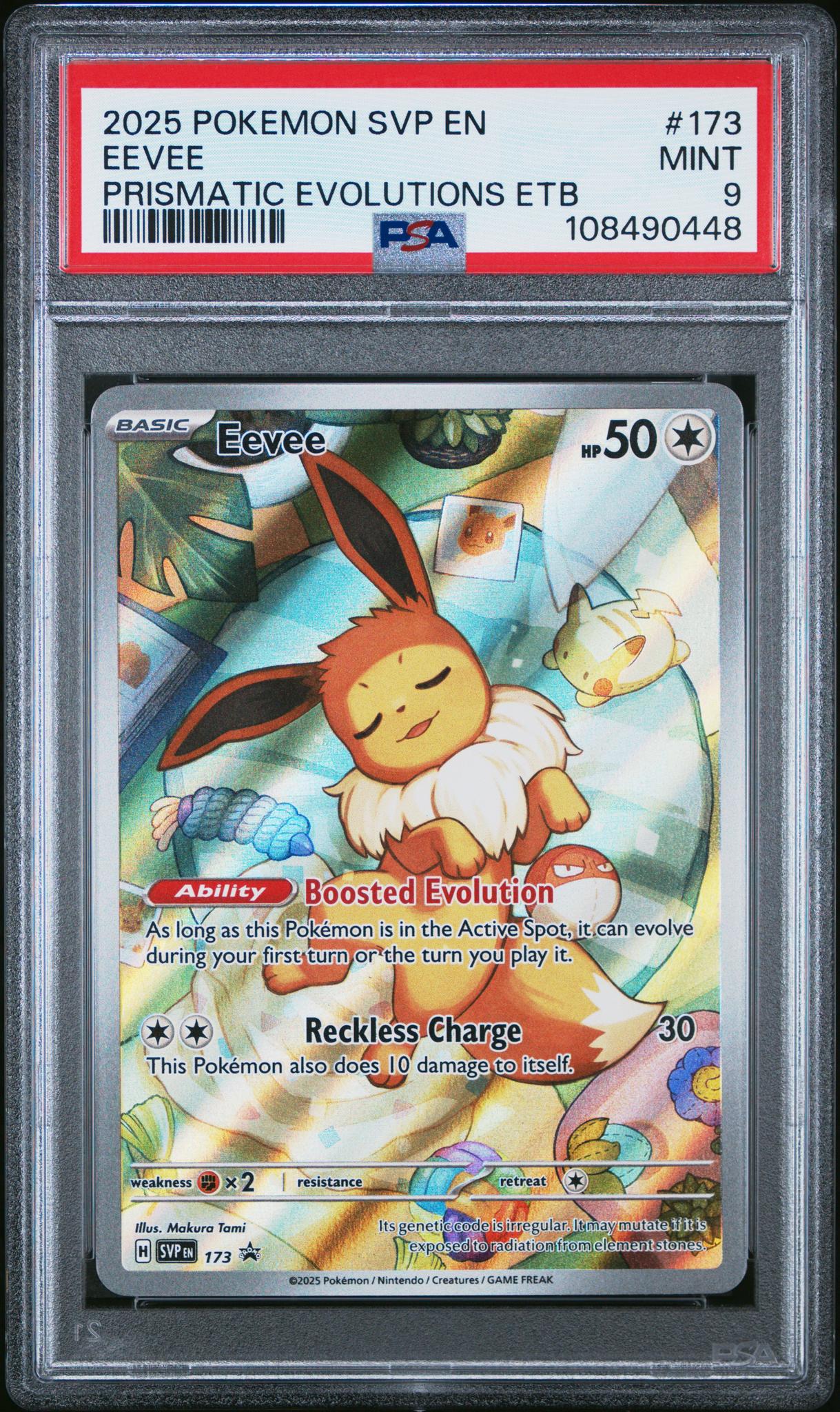 2025 Pokémon Scarlet & Violet Promo Eevee #173 Holo PSA 9