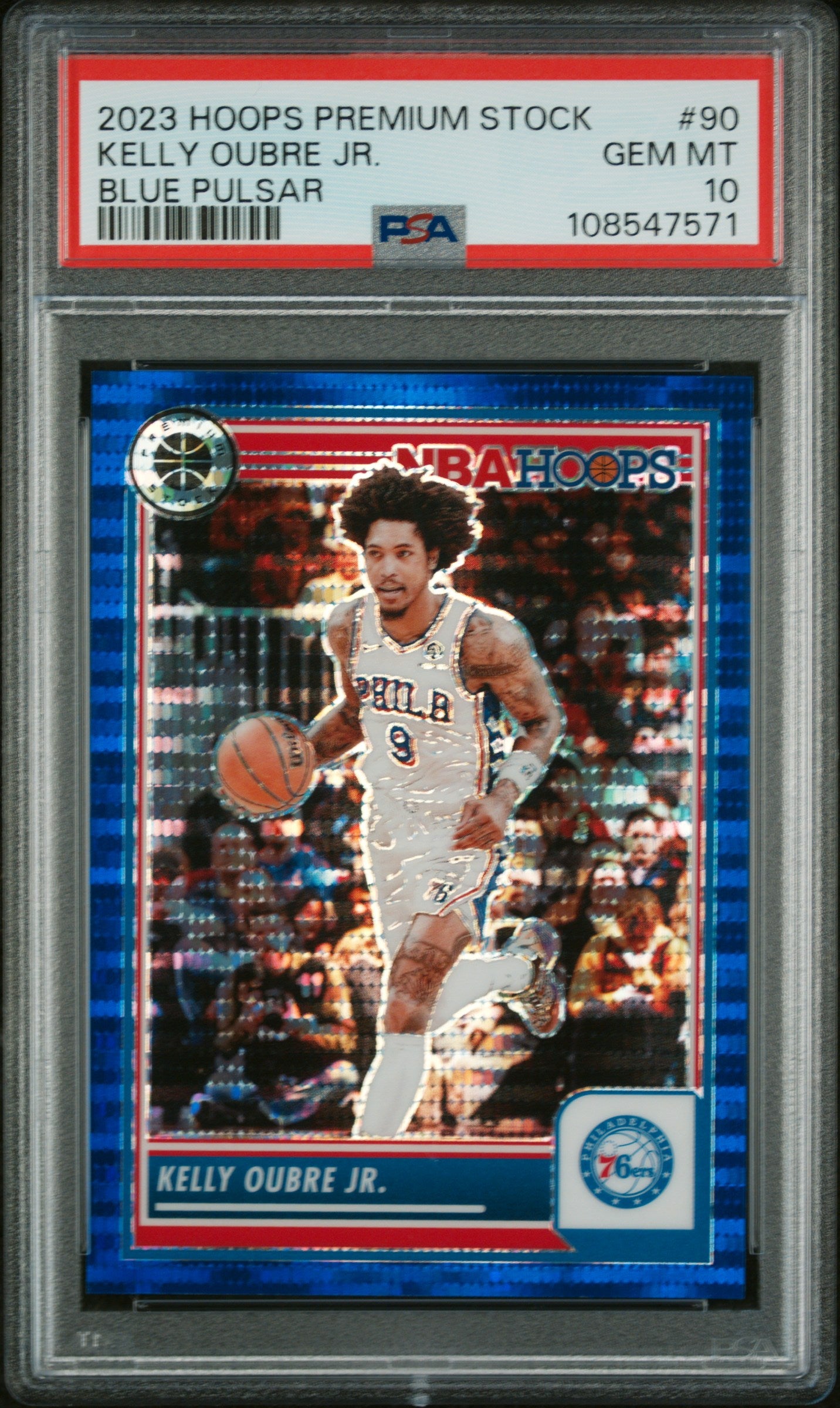 2023 Hoops Premium Stock Blue Pulsar Kelly Oubre Jr #90 PSA 10 /75