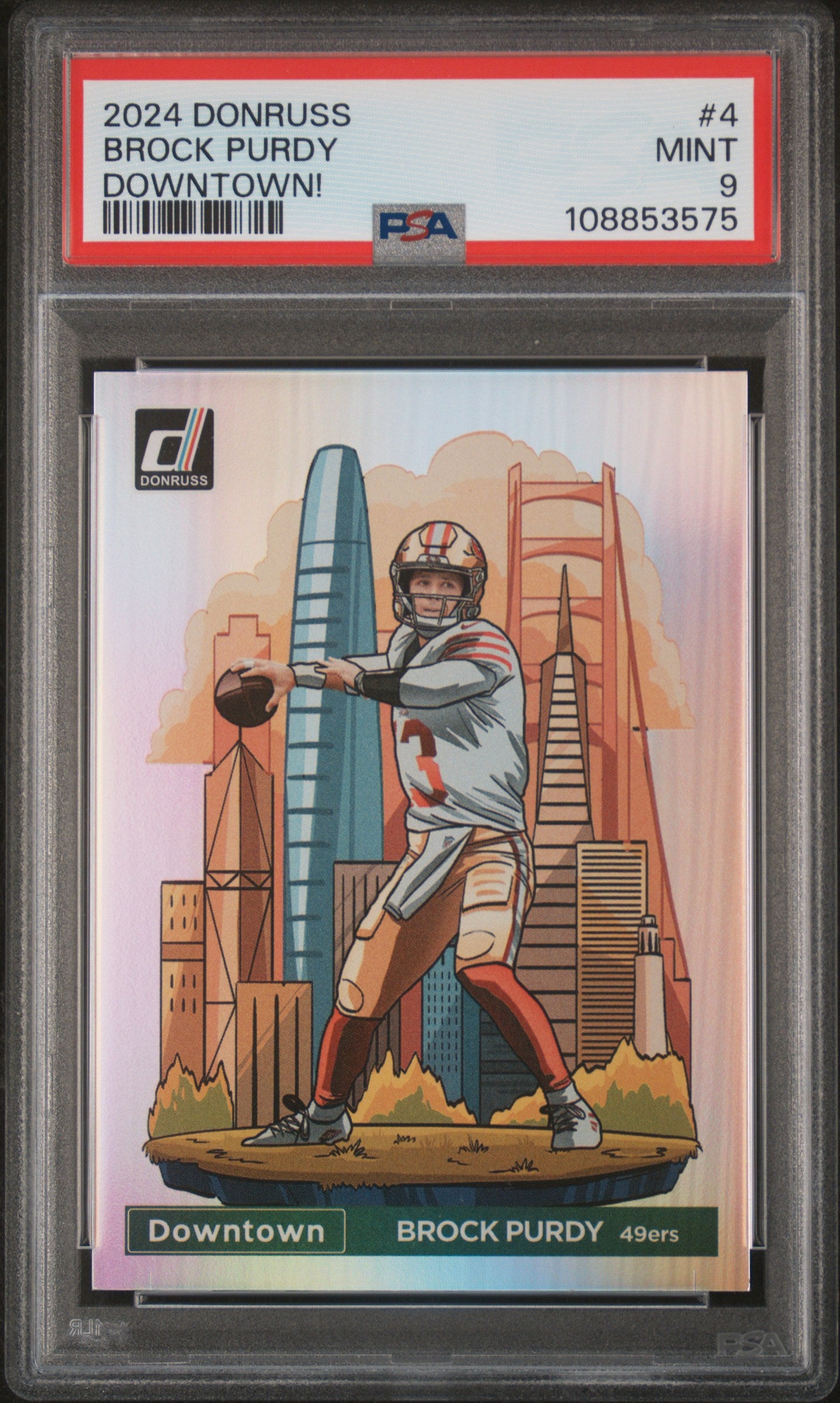 2024 Panini Donruss Downtown Brock Purdy #4 PSA 9