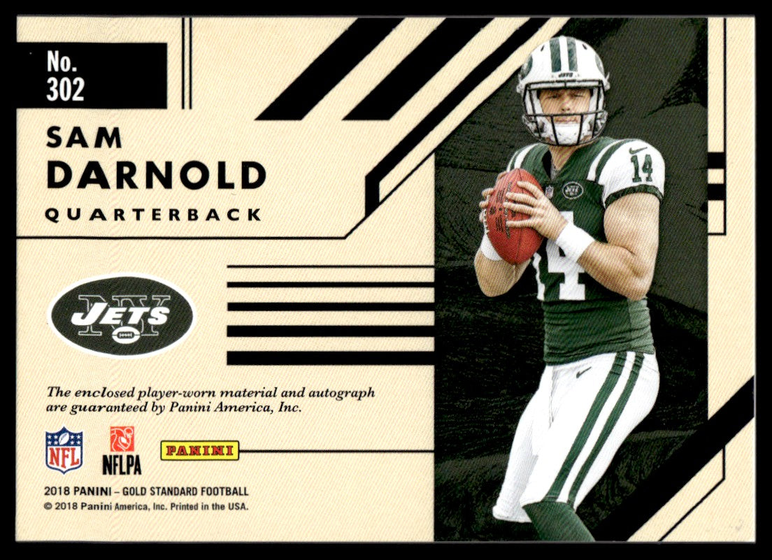 2018 Gold Standard #302 Sam Darnold Rookie Jumbo Patch Auto /25