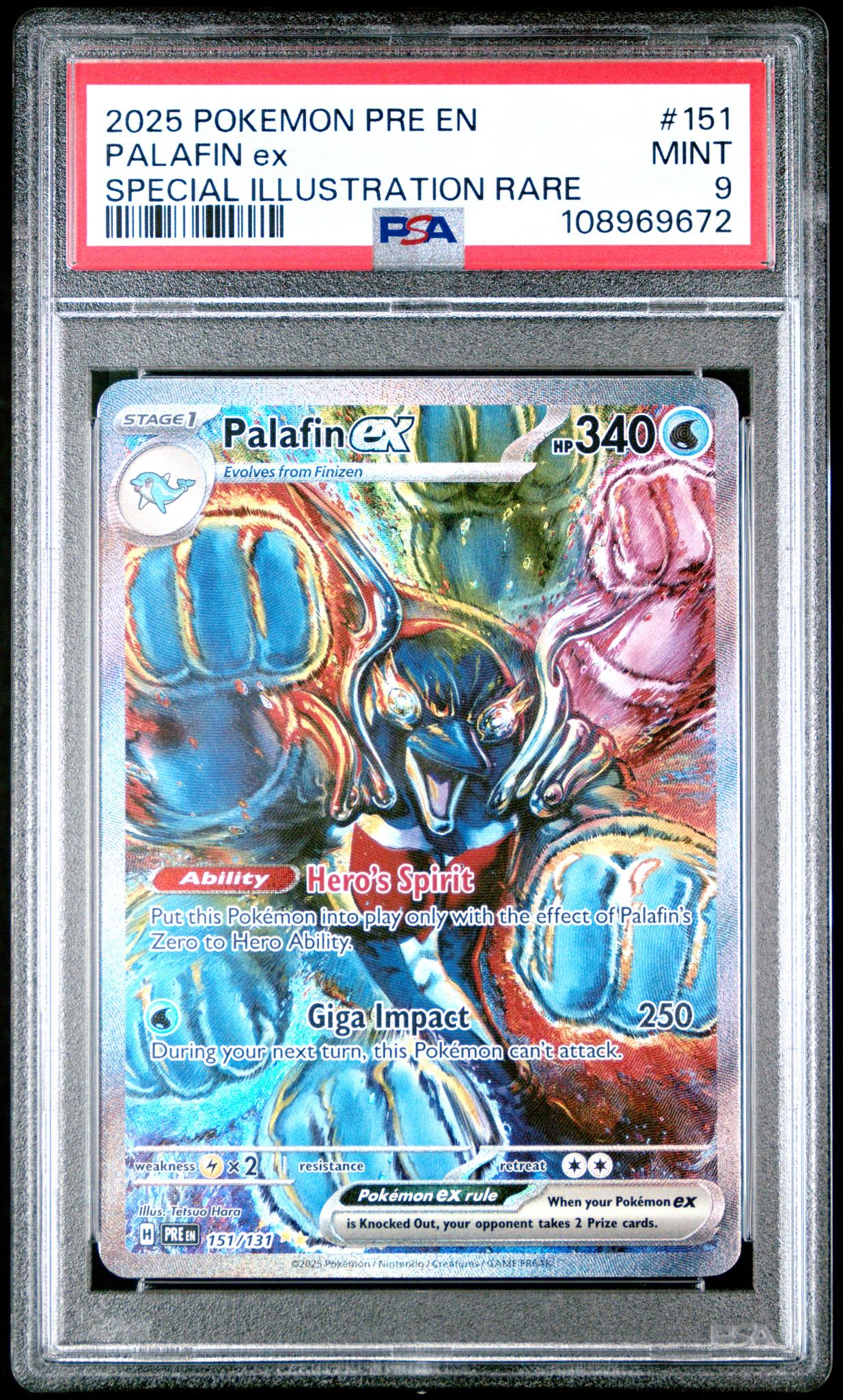 2025 Pokémon Special Illustration Rare Palafin #151/131 EX PSA 9