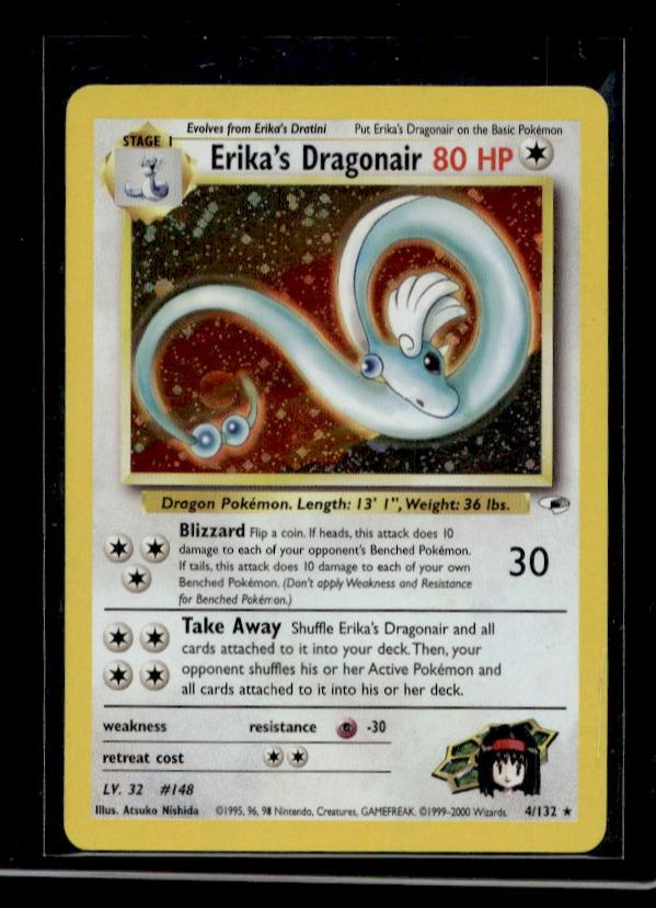 1999 Wizards Pokémon 4/132 Erika's Dragonair Gym Heroes
