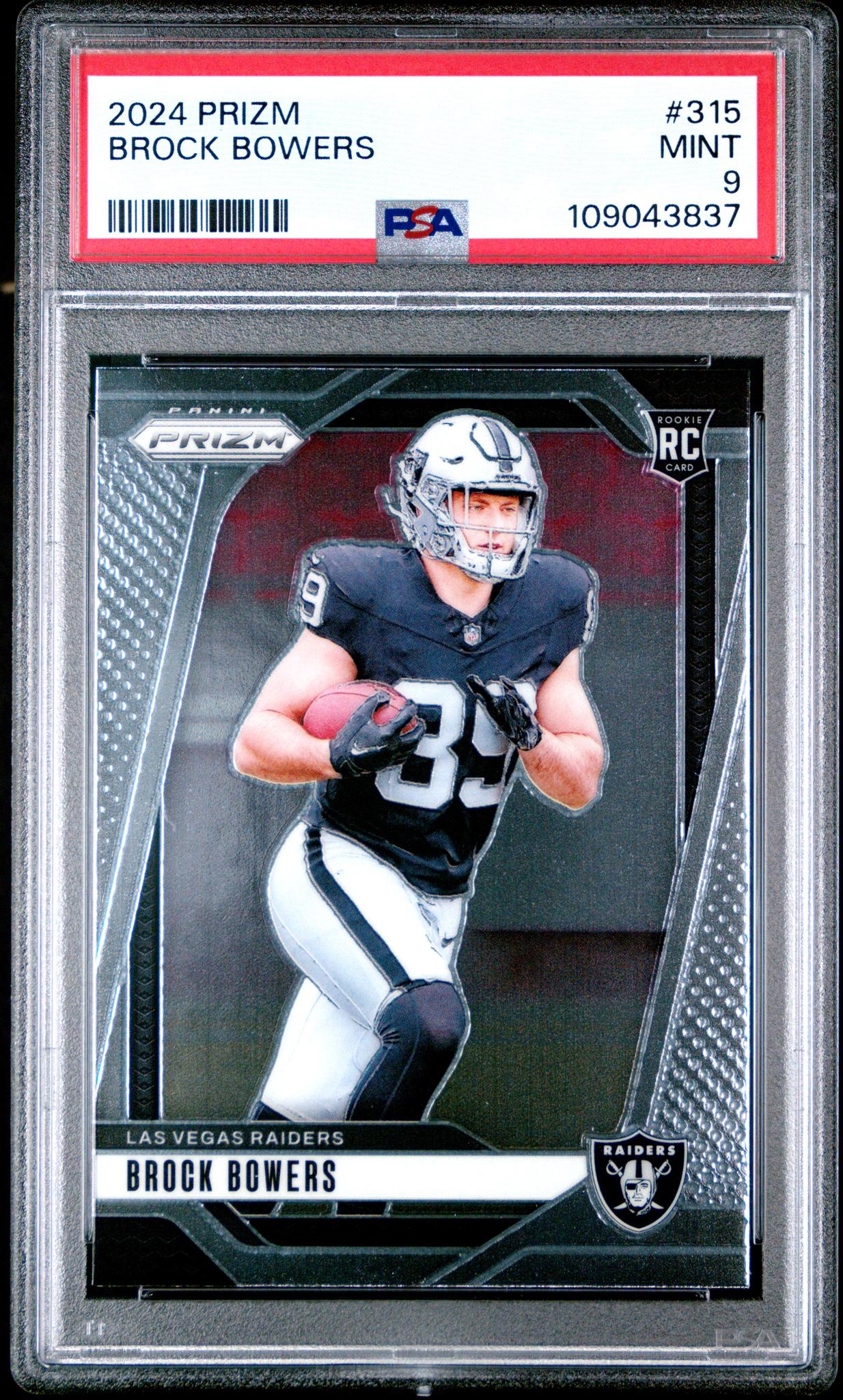 2024 Panini Prizm Brock Bowers #315 RC PSA 9