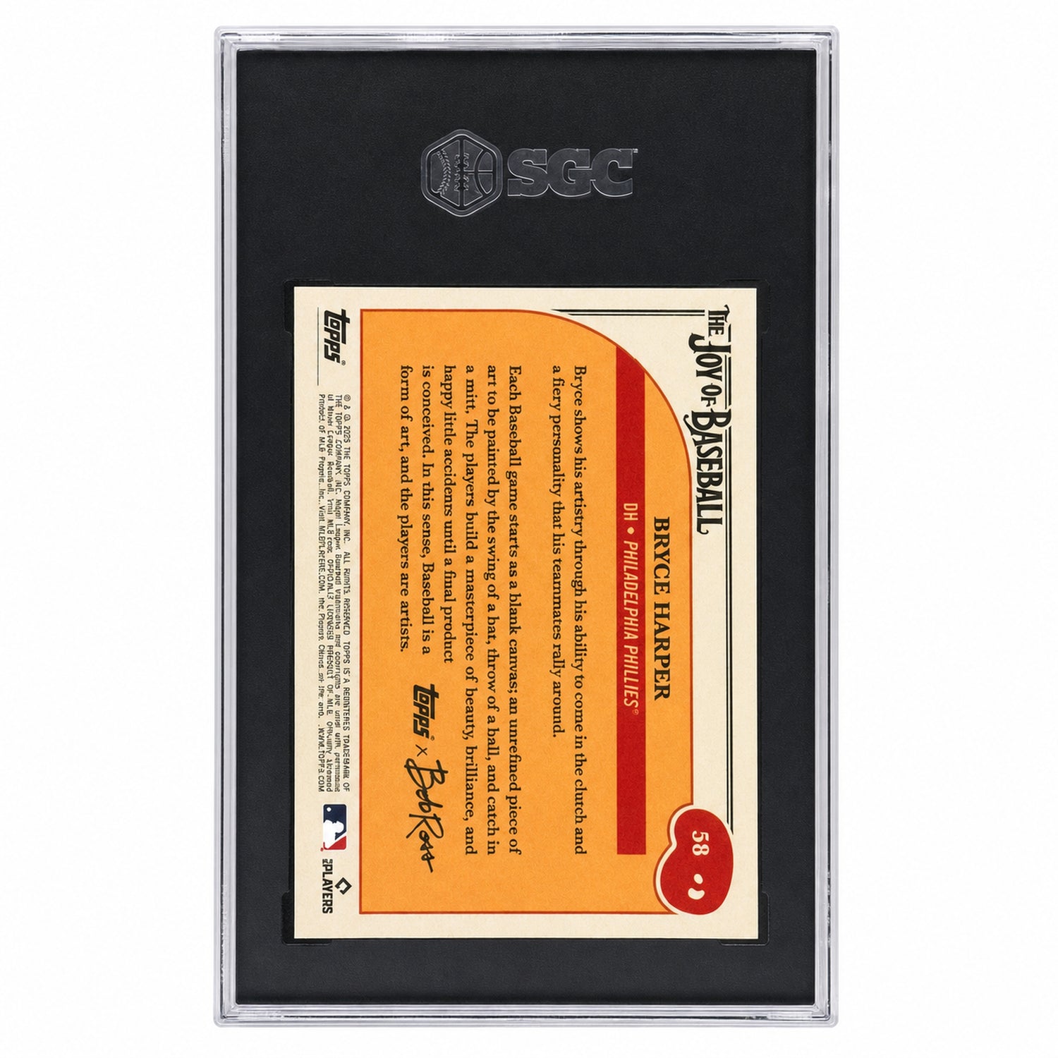 2023 Topps X Bob Ross #58 Bryce Harper SGC 10