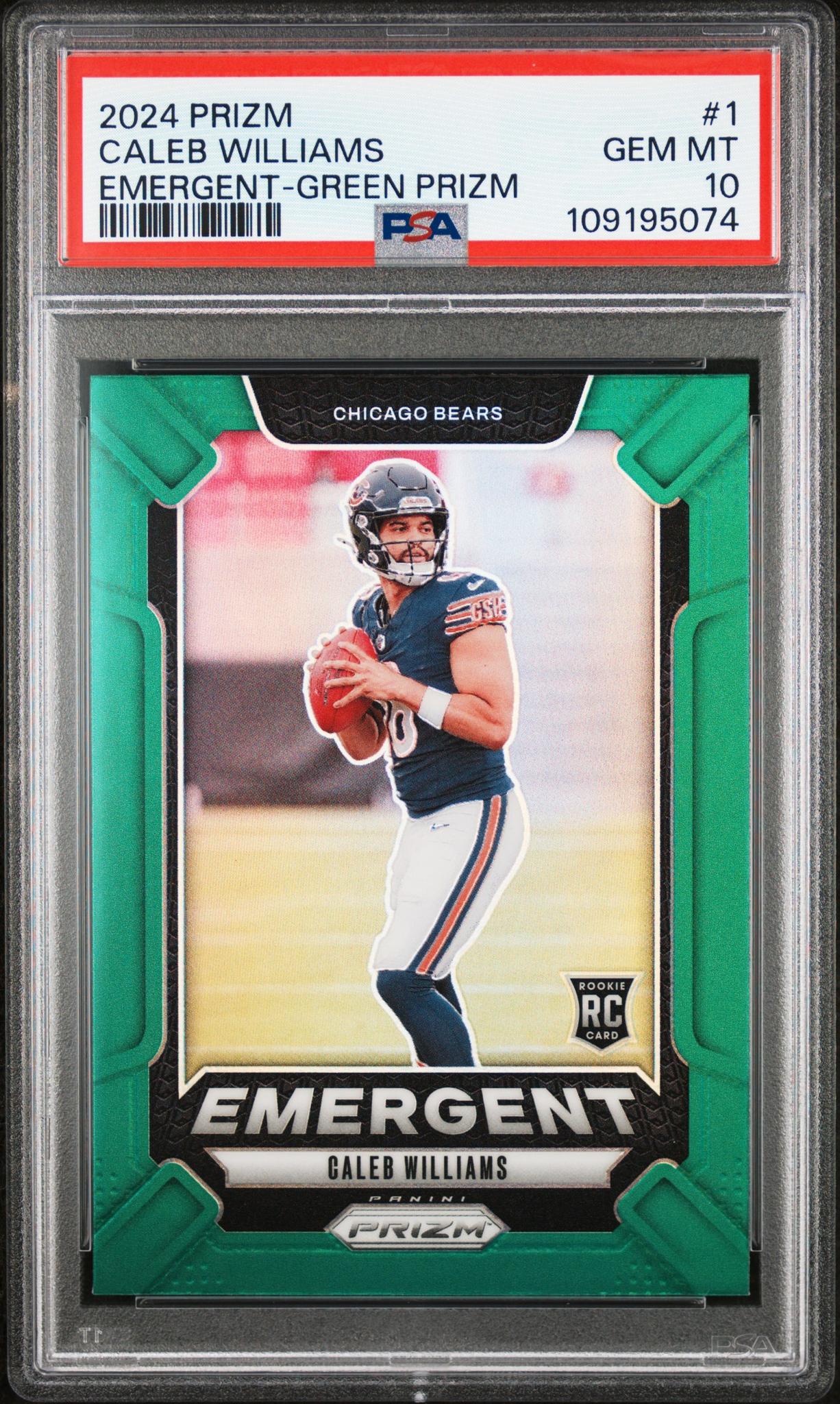 2024 Prizm #1 Caleb Williams Emergent PSA 10
