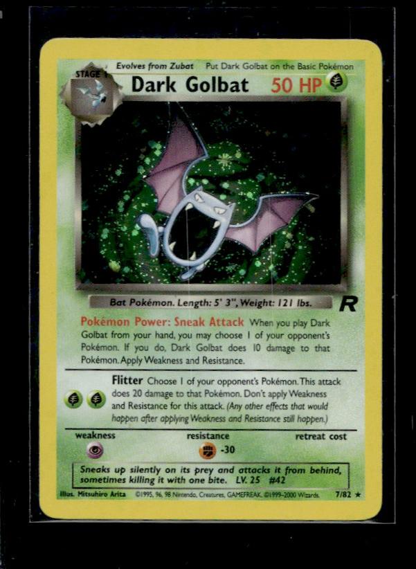 1999 Wizards Pokemon 7/82 Dark Golbat