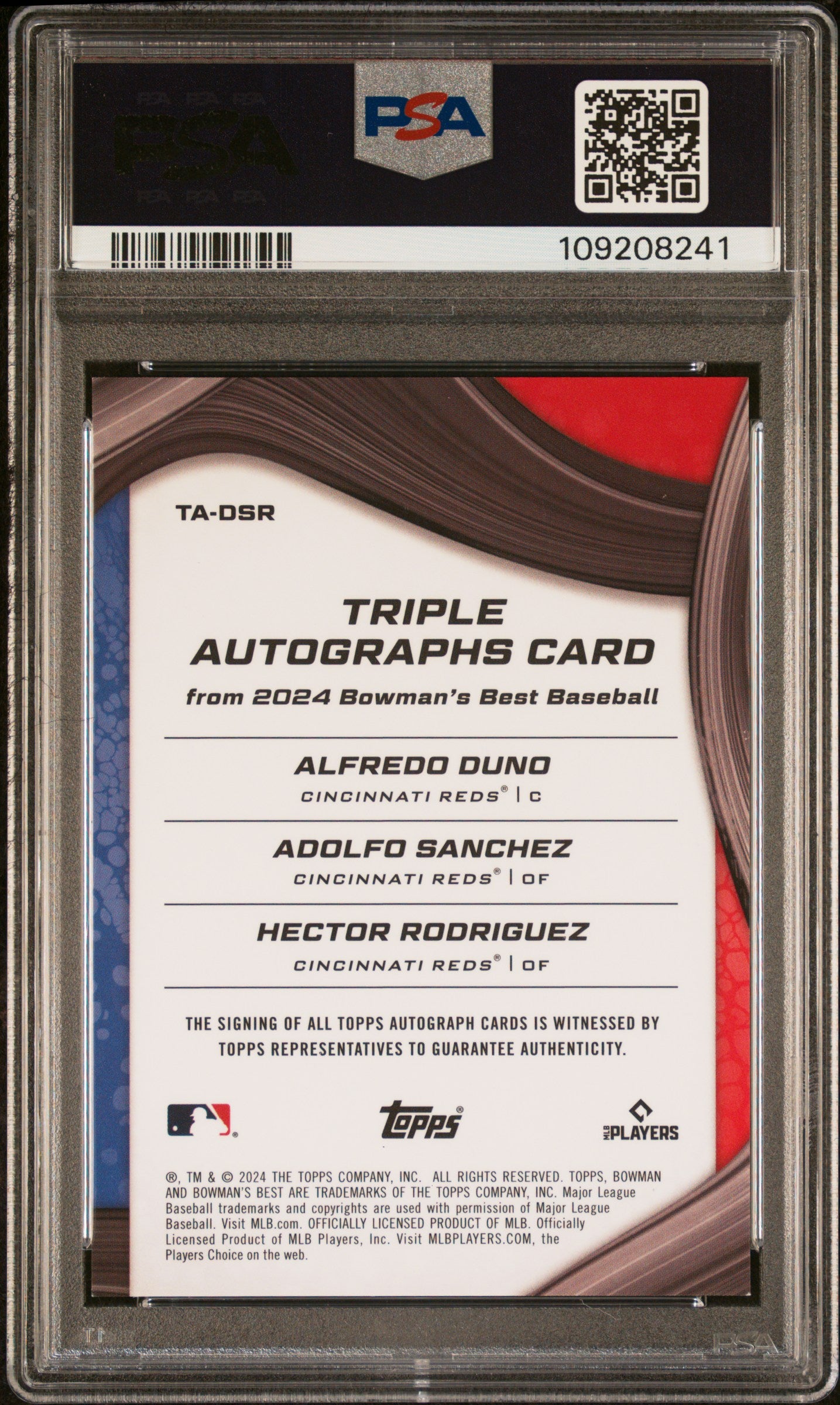2024 Bowman's Best Gold Alfredo Duno #TADSR Auto /30 PSA 10