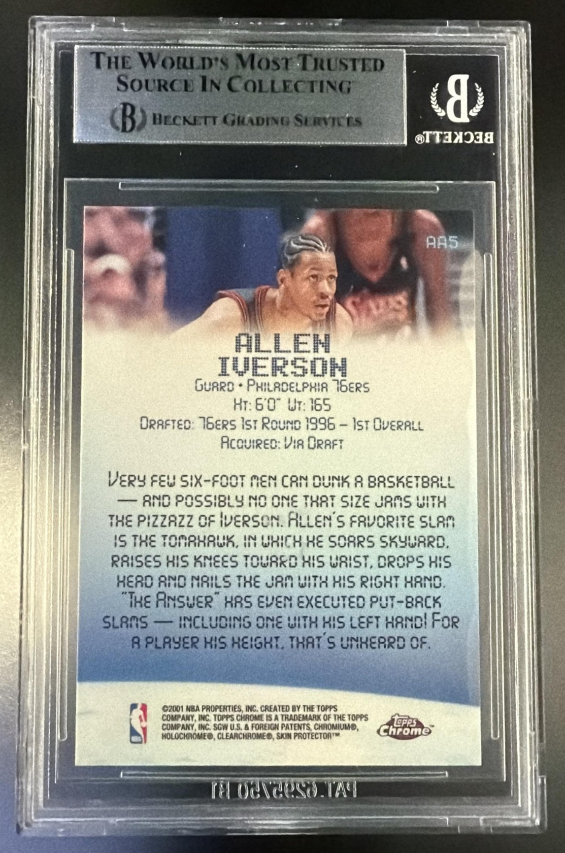 2000-01 Topps Chrome AA5 Allen Iverson