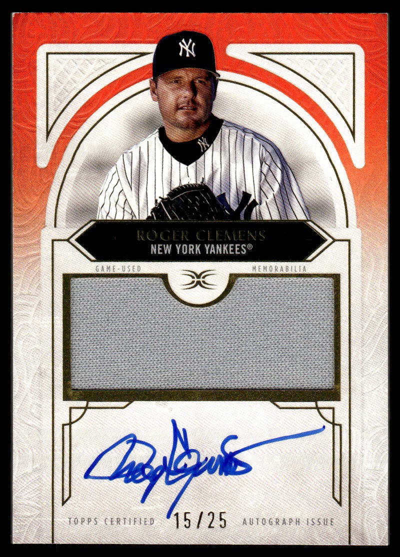 2025 Definitive Roger Clemens Orange Game-Used Patch Auto /25
