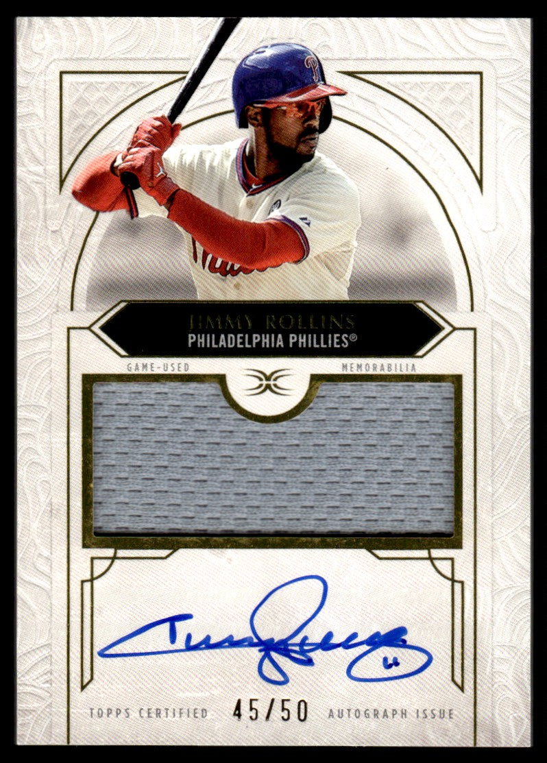 2025 Definitive Collection Jimmy Rollins Game-Used Jersey Patch Auto /50