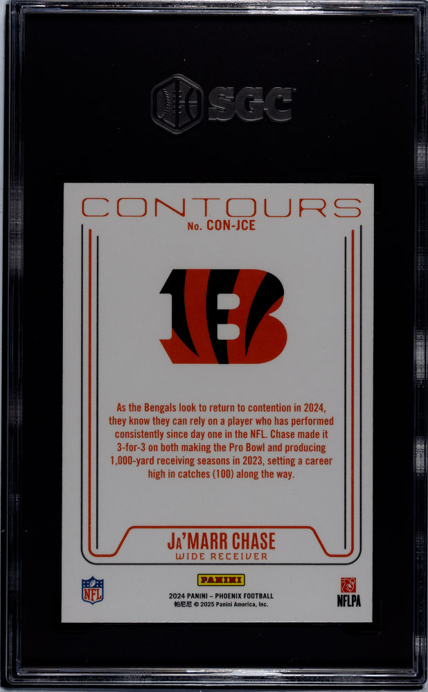 2024 Panini Phoenix #CON-JCE Ja'Marr Chase Contours SGC 9.5