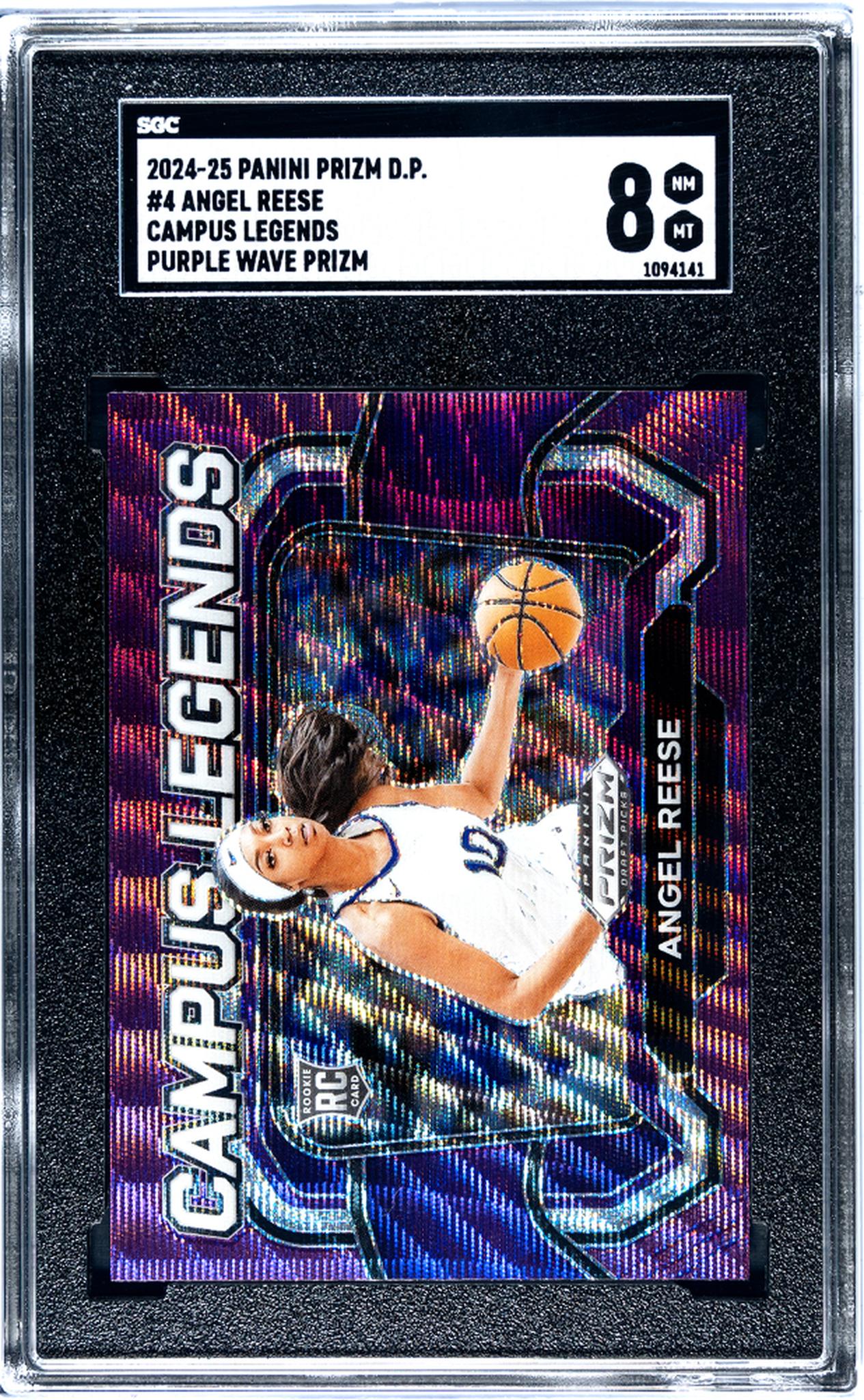 2024-25 Panini Prizm D.P. #4 Angel Reese Campus Legends Purple Wave Prizm SGC 8