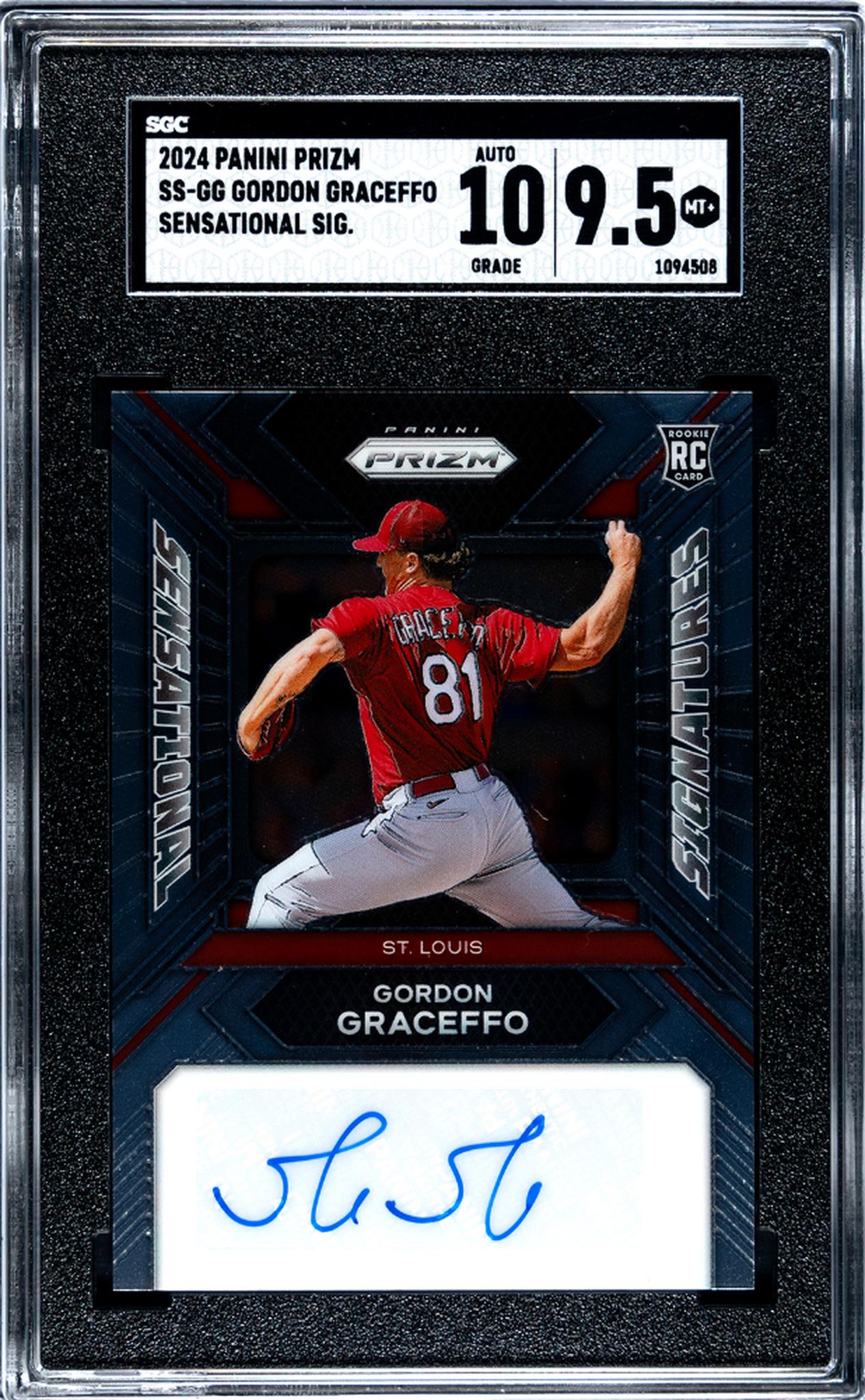 2024 Panini Prizm Sensational Gordon Graceffo #SS-GG RC Auto SGC 9.5 Auto 10