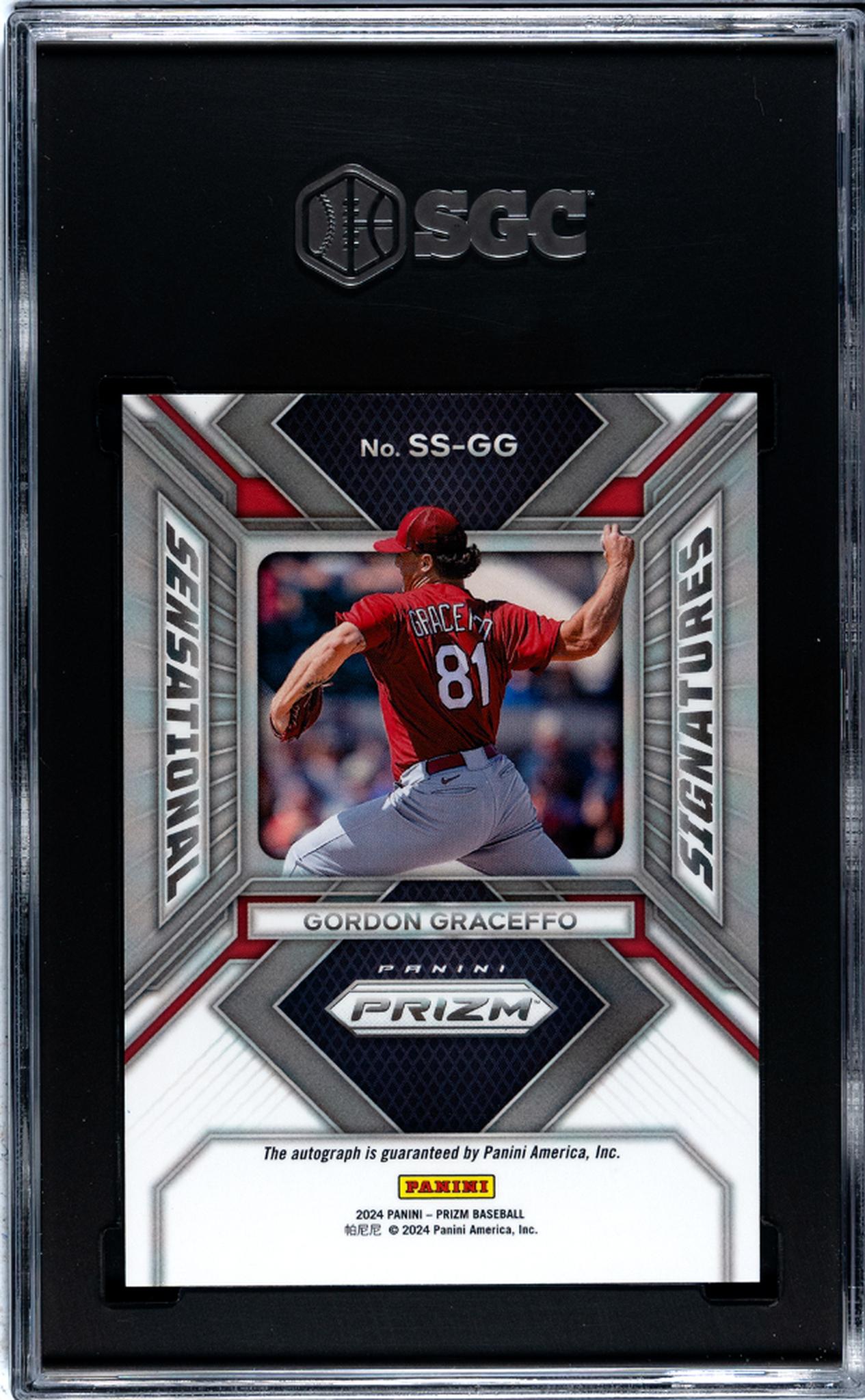 2024 Panini Prizm Sensational Gordon Graceffo #SS-GG RC Auto SGC 9.5 Auto 10
