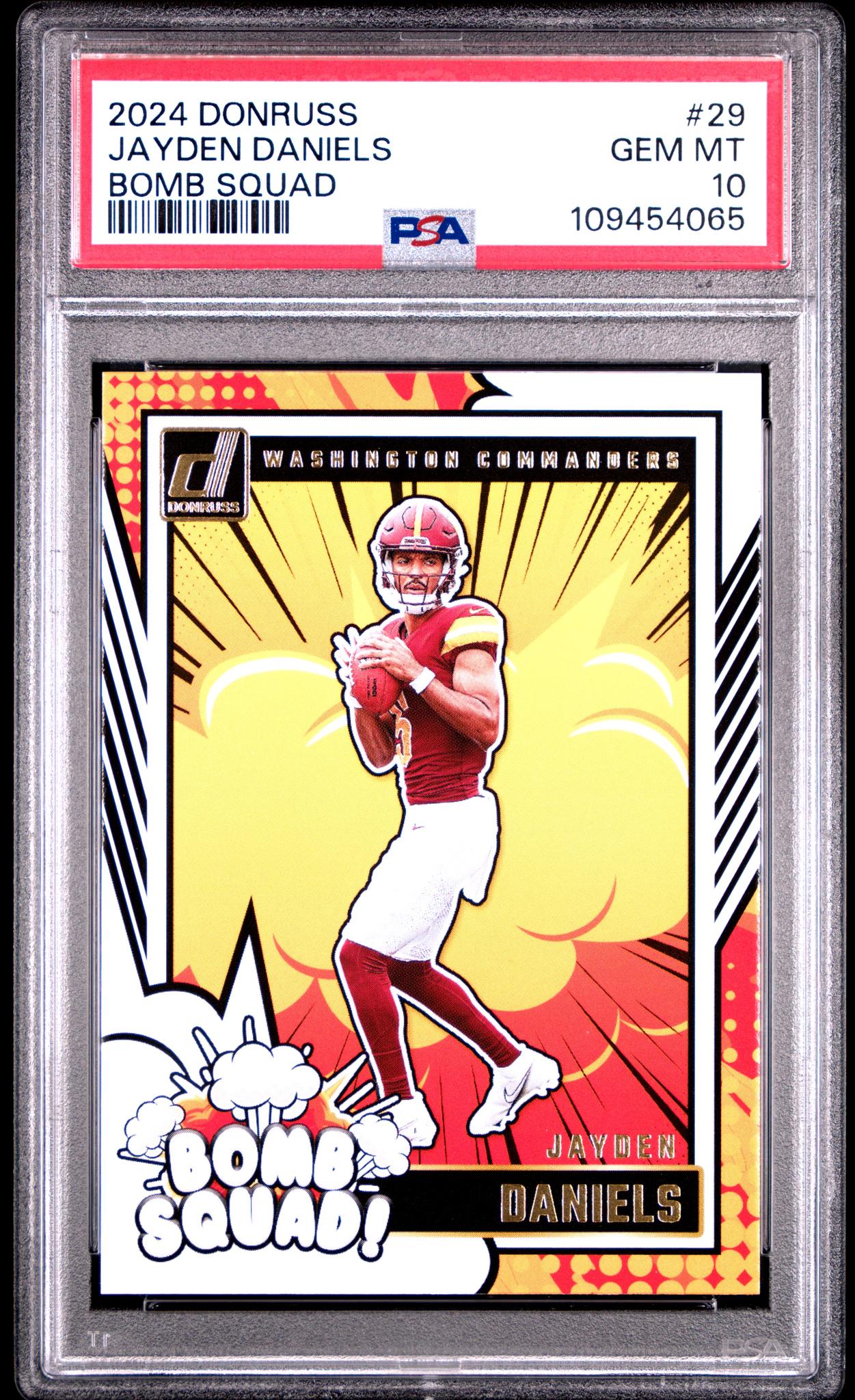 2024 Panini Donruss Bomb Squad Jayden Daniels #29 PSA 10