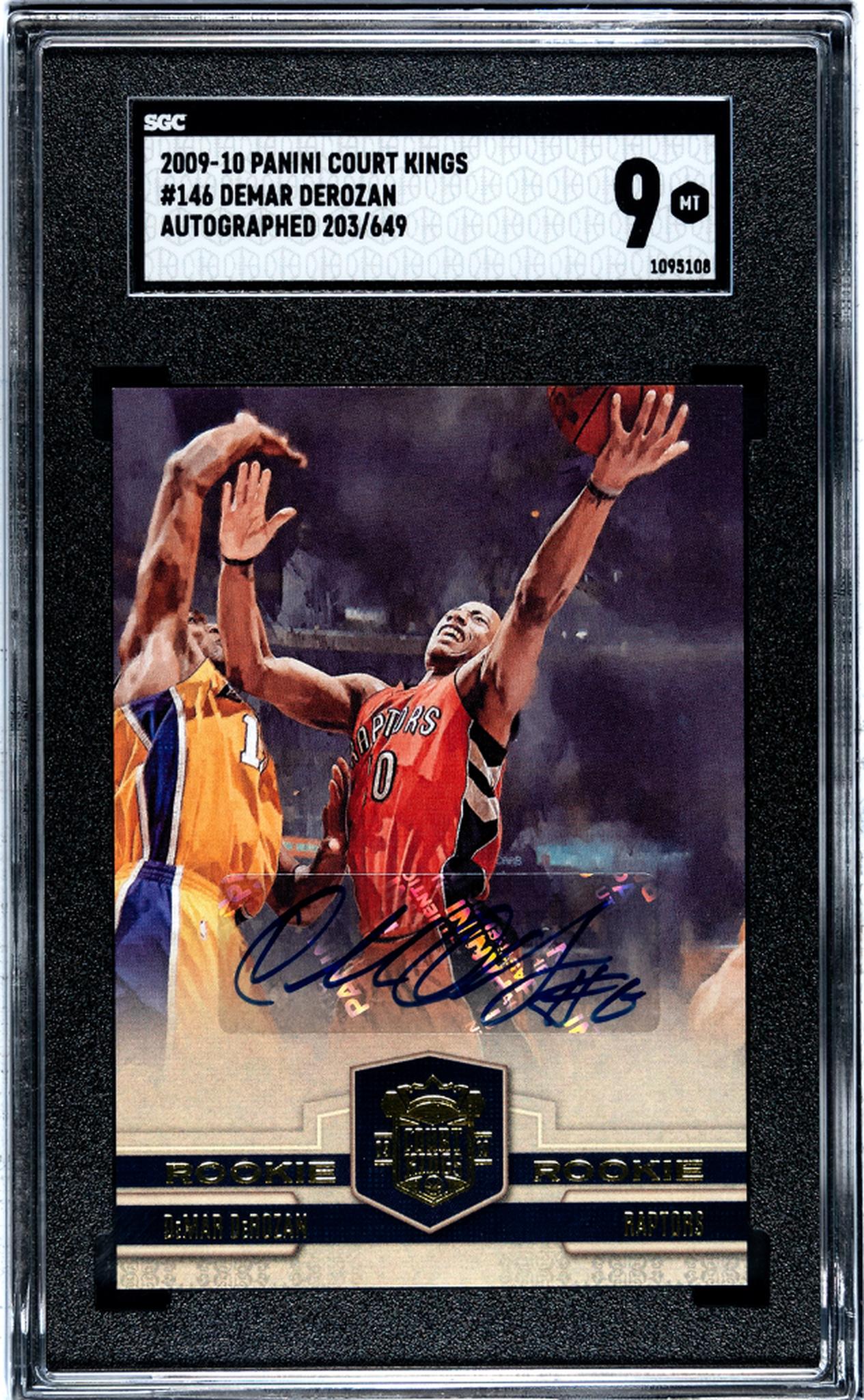 2009-10 Panini Court Kings DeMar DeRozan #146 RC Auto /649 SGC 9