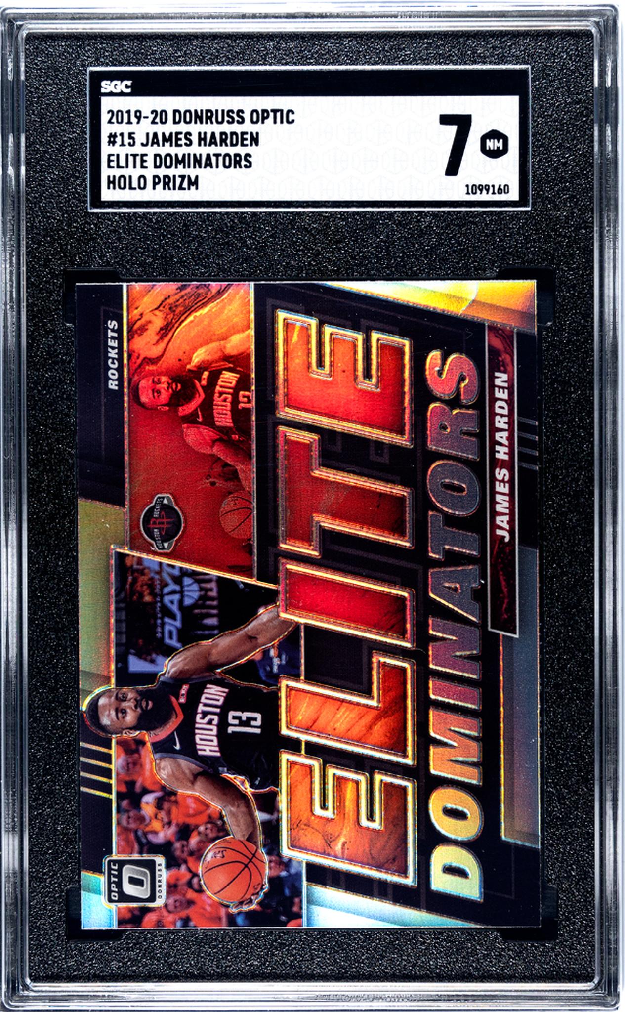 2019 Donruss Optic Elite Dominators Holo James Harden #15 SGC 7