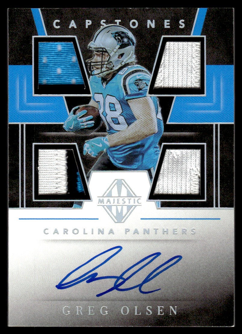 2019 Majestic Greg Olsen Captsones Quad Player-Worn Patch Auto /10