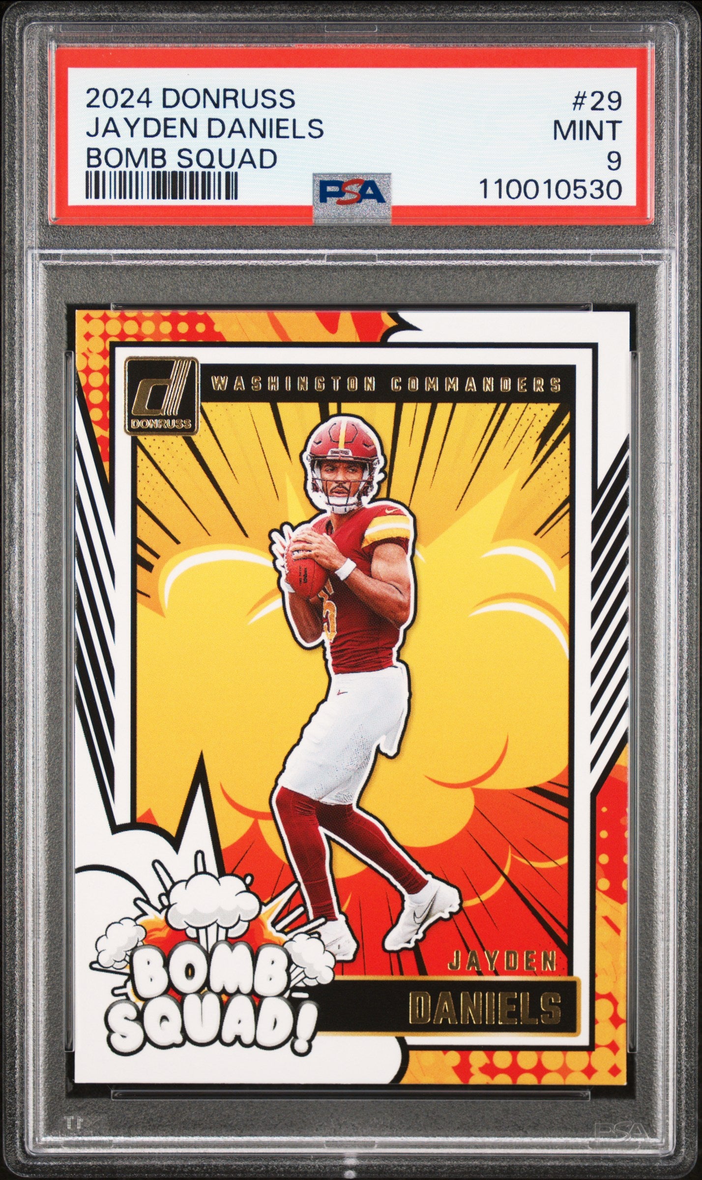 2024 Panini Donruss Bomb Squad Jayden Daniels #29 PSA 9