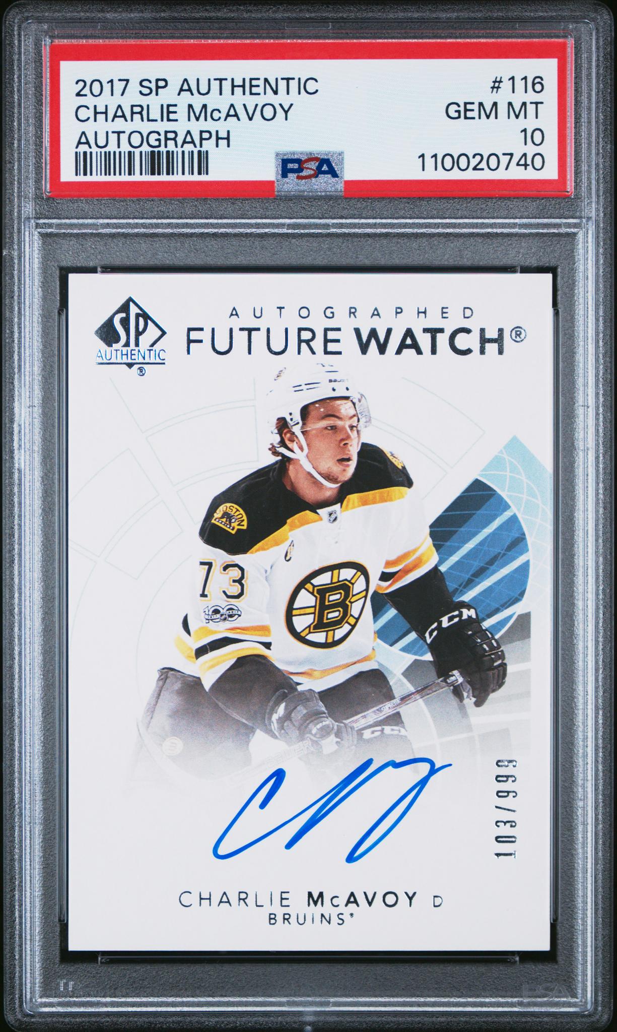 2017 SP Authentic Charlie Mcavoy #116 /949 /999 PSA 10