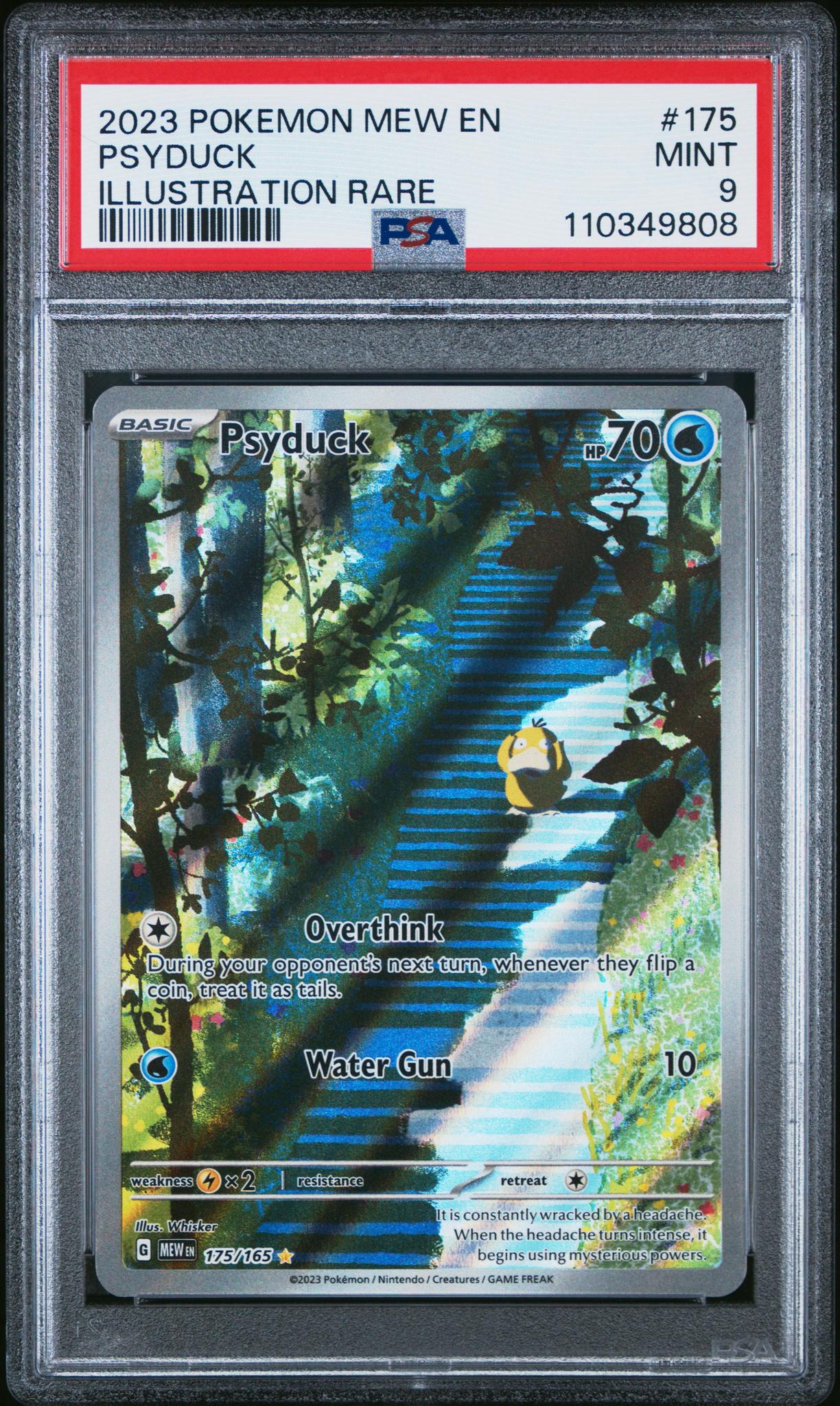 2023 Pokemon #175 Psyduck Illustration Rare PSA 9