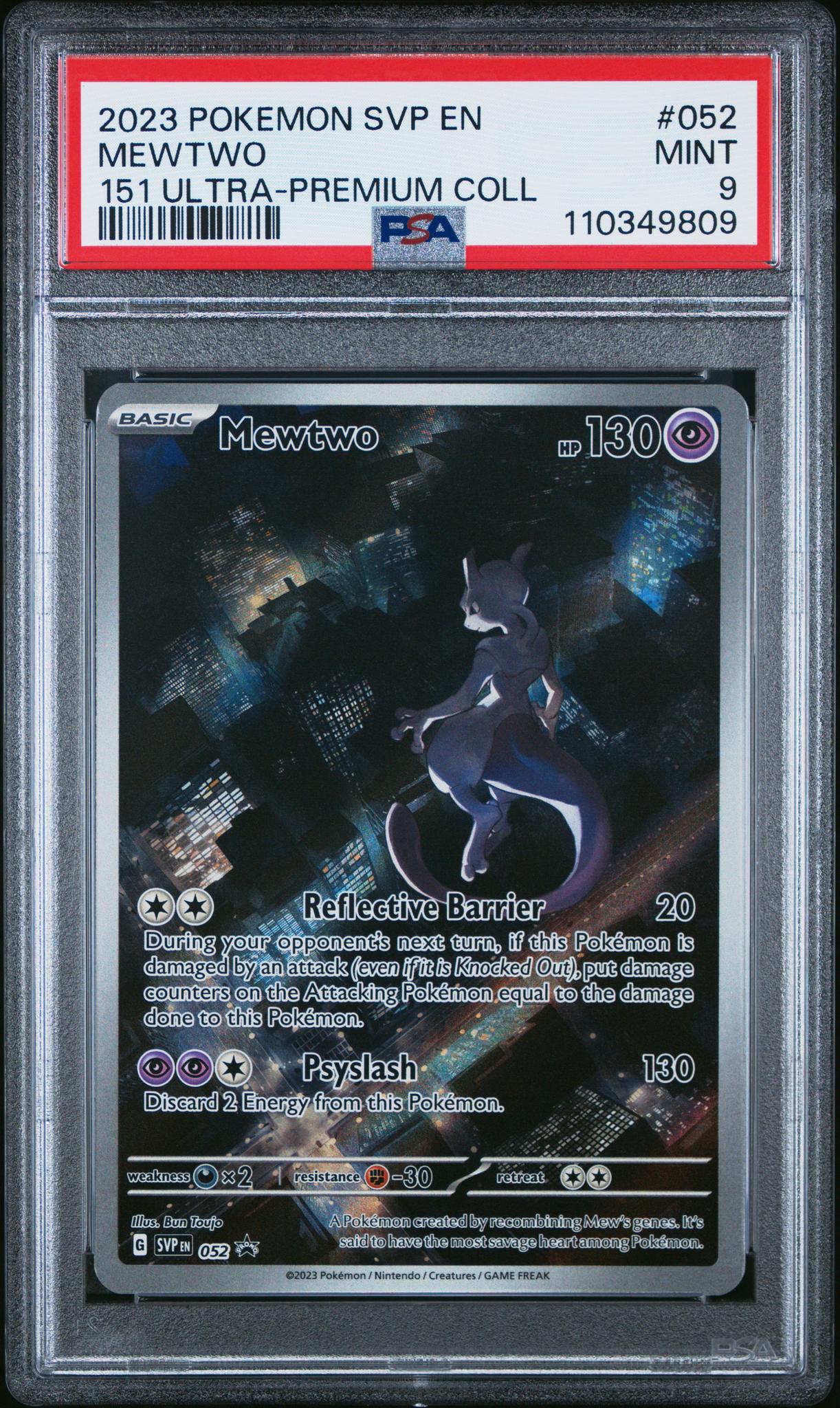 2023 Pokemon #052 Mewtwo 151 Ultra-Premium Collection PSA 9