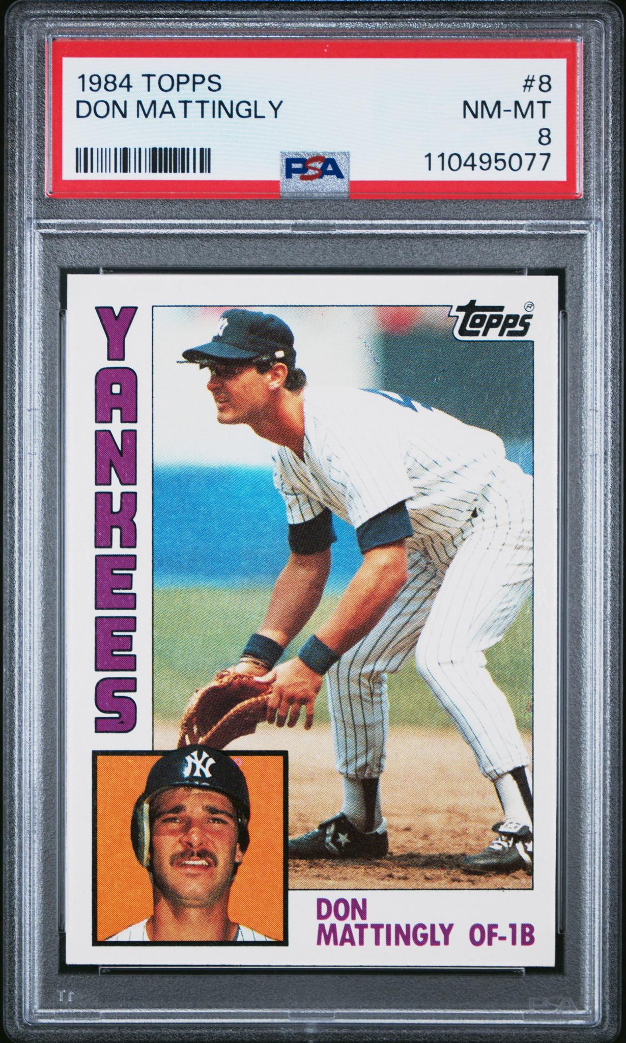 1984 Topps Baseball Don Mattingly #8 RC PSA 8