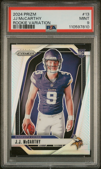 2024 Panini Prizm Rookie Variation JJ Mccarthy #13 PSA 9