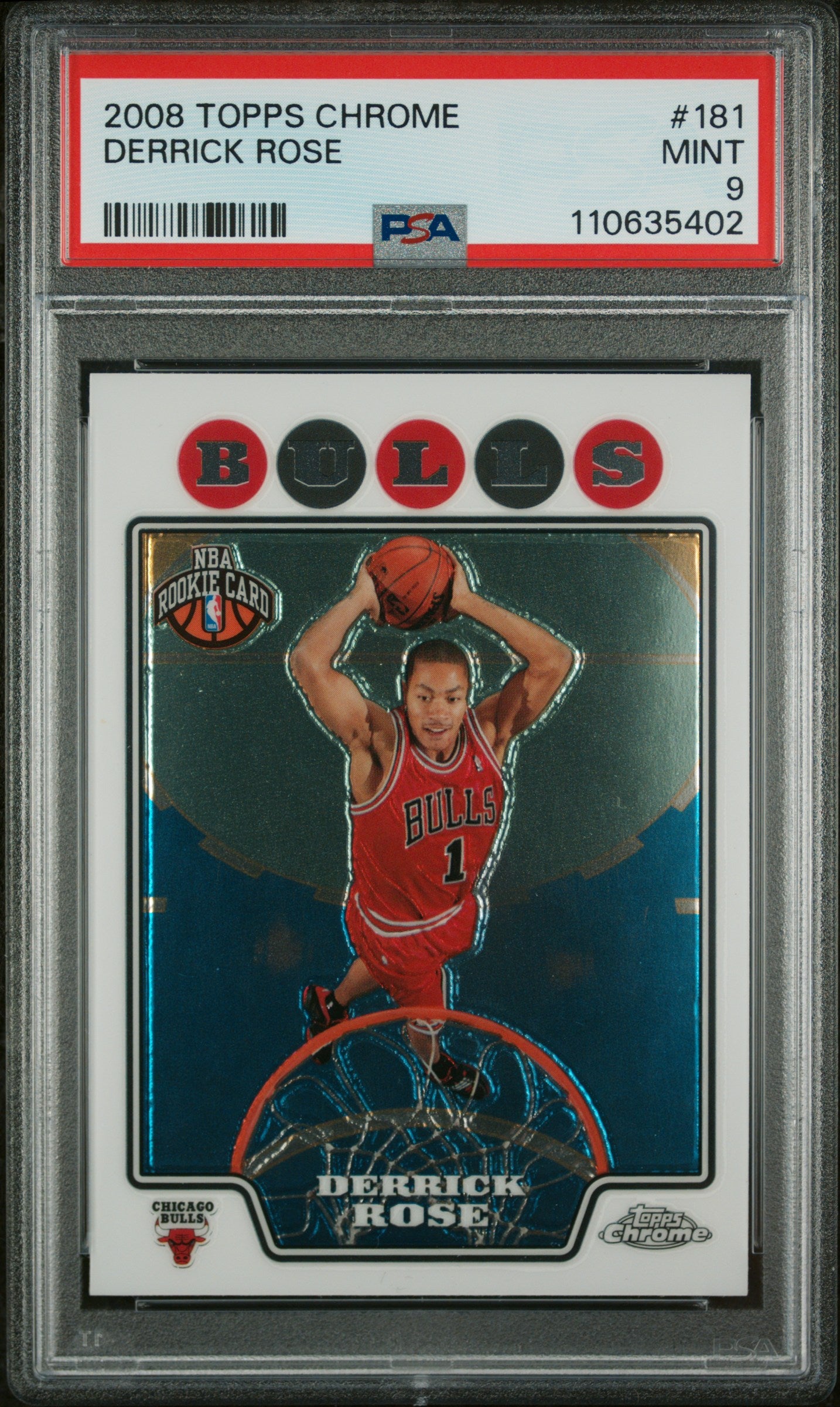 2008 Topps Chrome Derrick Rose #181 RC PSA 9