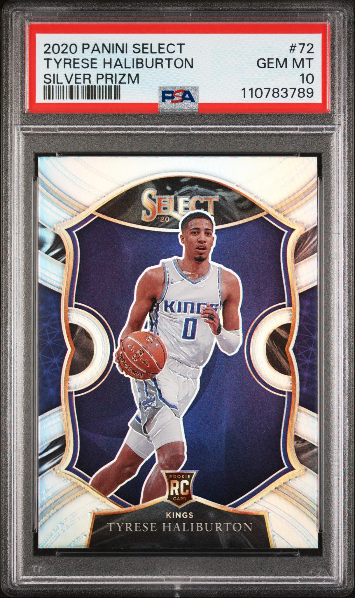 2020 Panini Select Silver Prizm Tyrese Haliburton #72 RC Concourse PSA 10