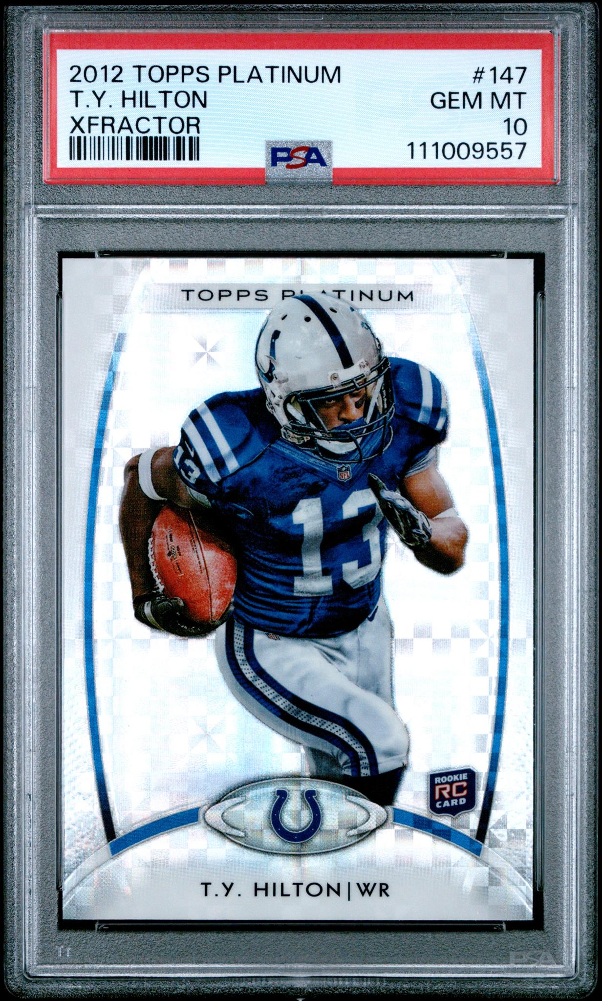 2012 Topps Platinum Xfractor T.Y. Hilton #147 RC PSA 10