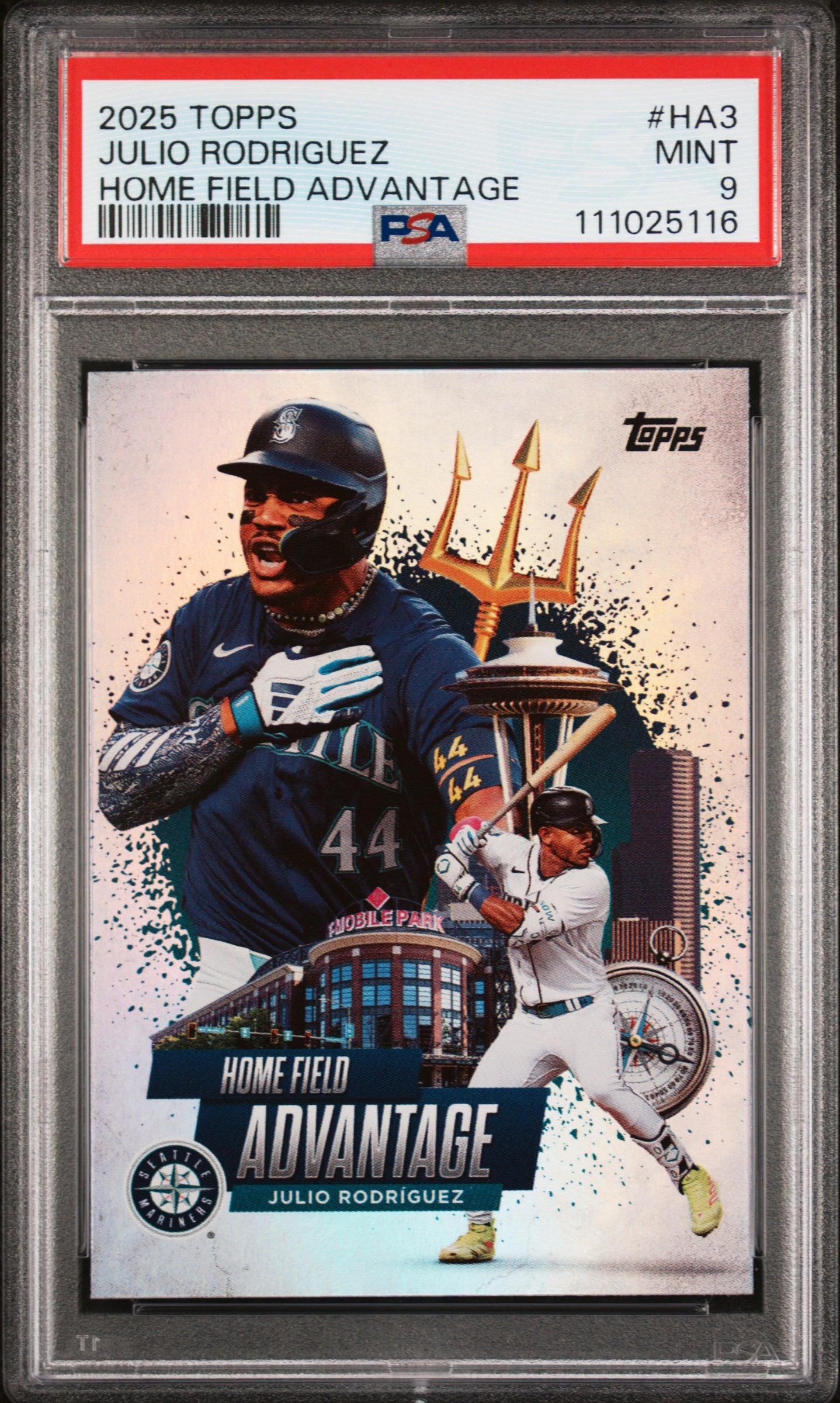 2025 Topps Home Field Advantage Julio Rodriguez #HA3 PSA 9