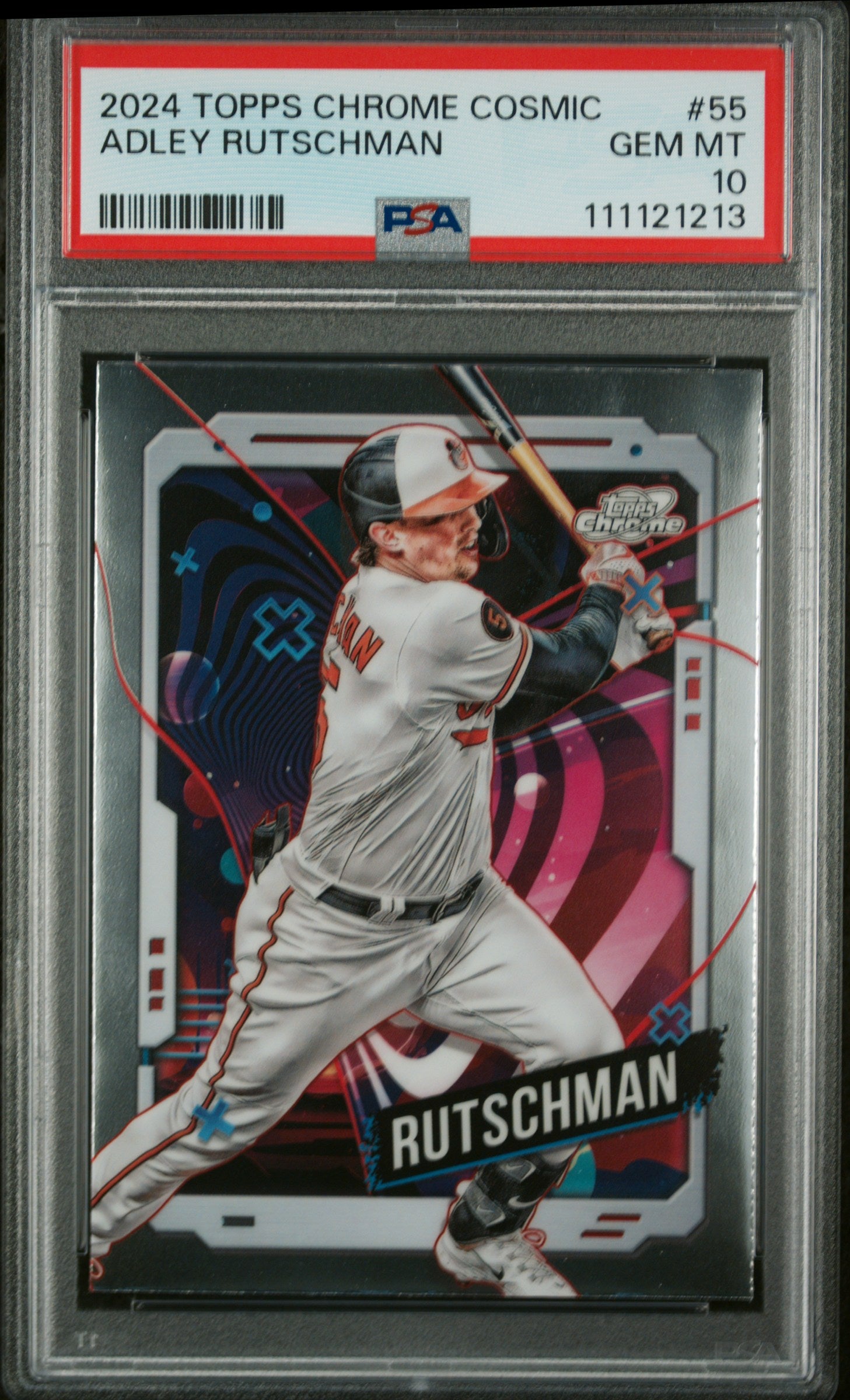 2024 Topps Chrome Cosmic Adley Rutschman #55 PSA 10