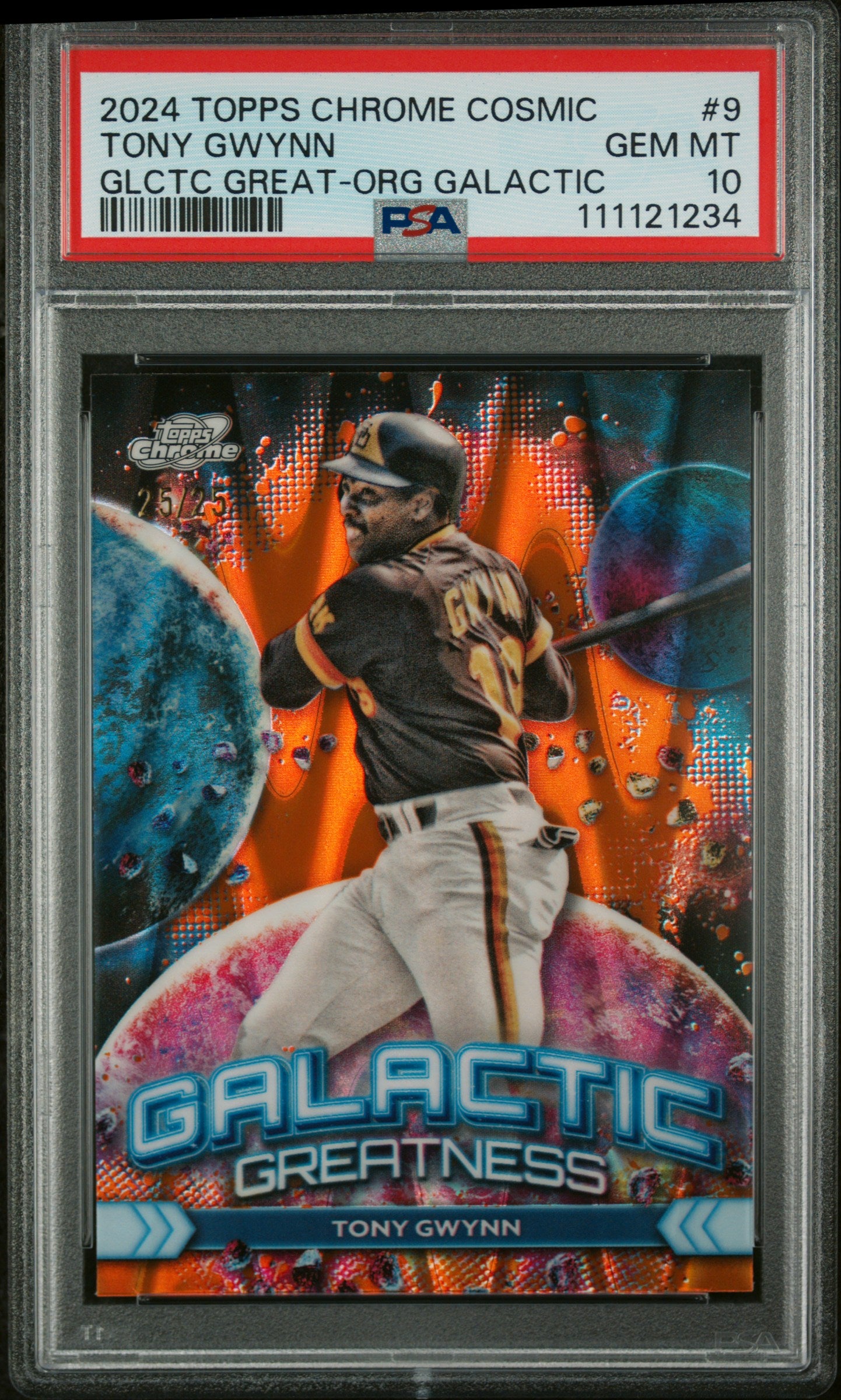 2024 Topps Cosmic Chrome Galactic Greatness Tony Gwynn #GG-9 PSA 10