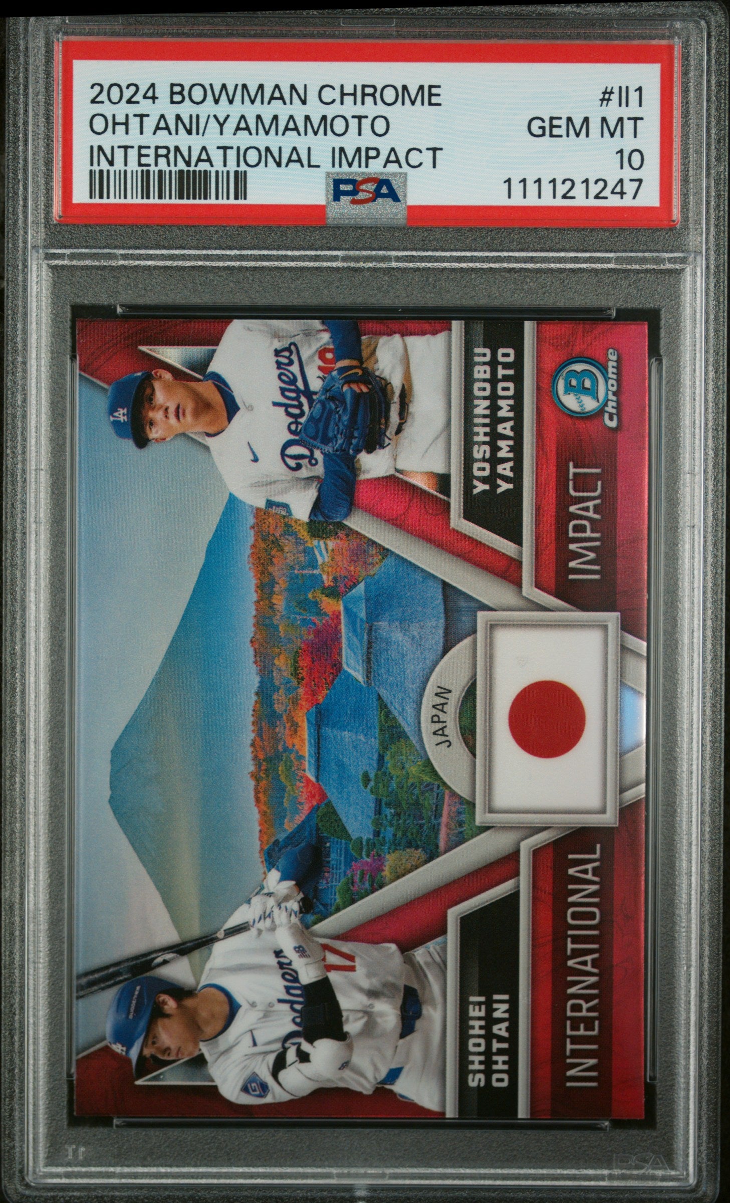 2024 Bowman Chrome International Impact Shohei Ohtani/Yamamoto #II-1 PSA 10