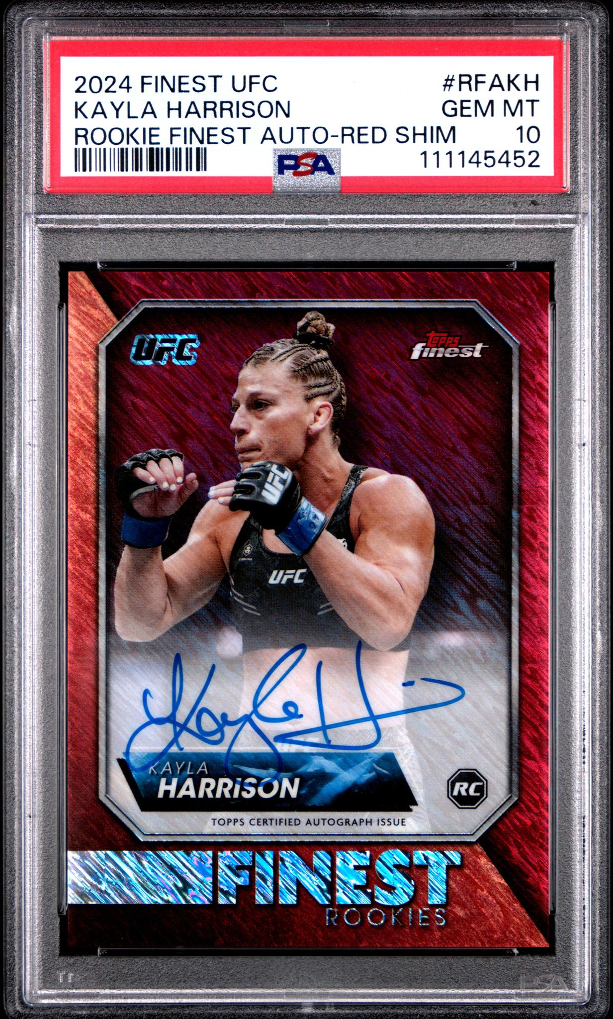 2024 Finest #RFA-KH Kayla Harrison Rookie Finest PSA 10