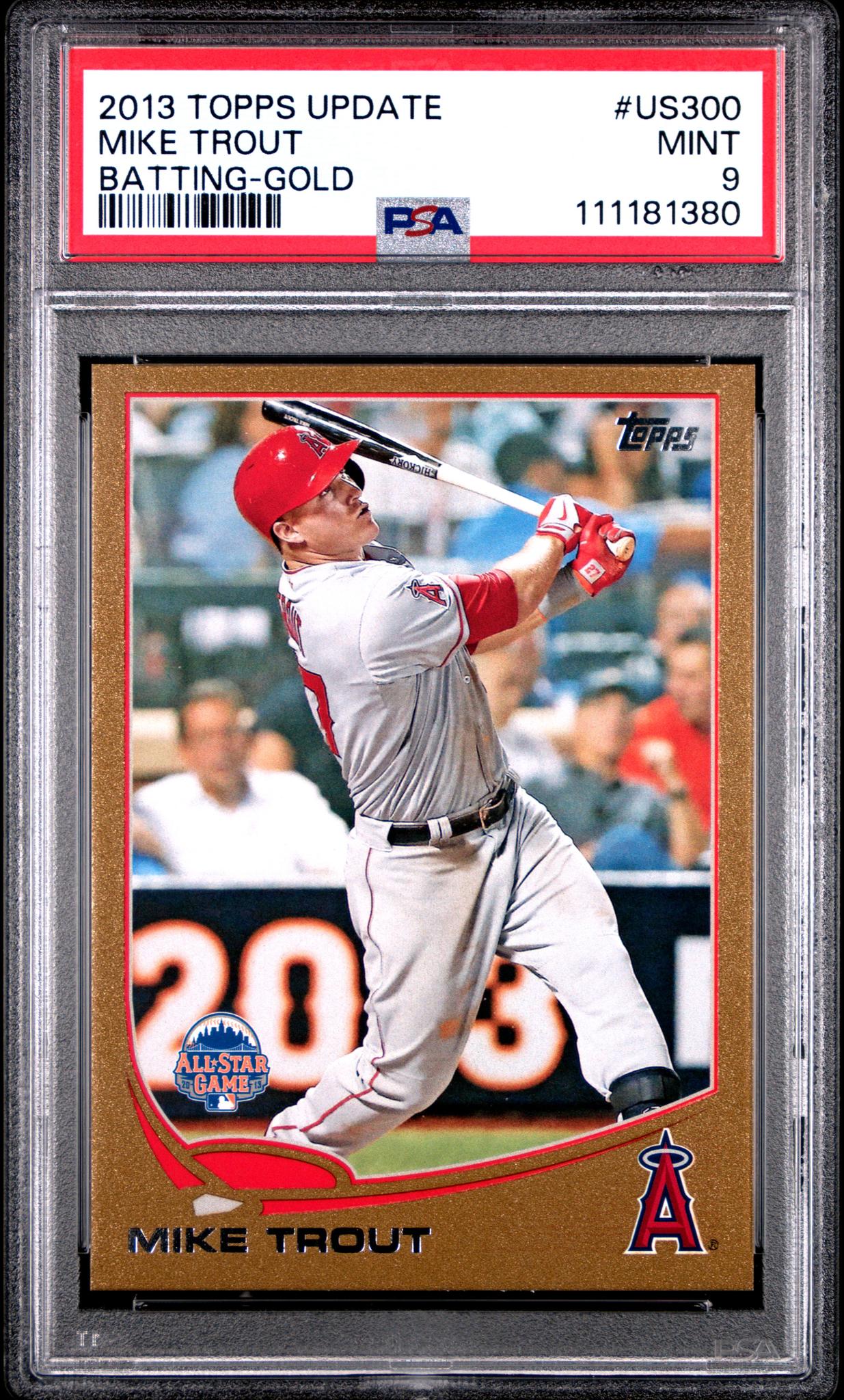 2013 Topps Update Gold Mike Trout #US300 /2013 PSA 9
