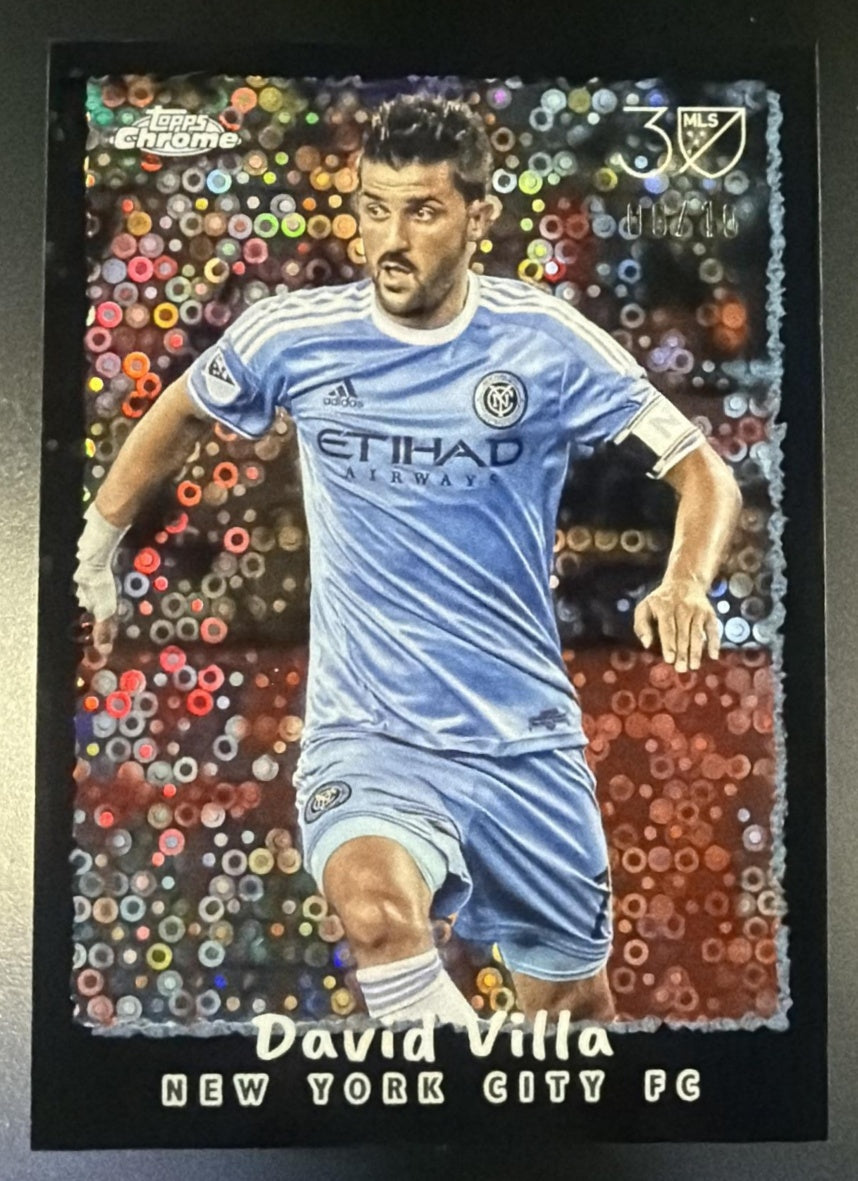 2025 Topps Chrome MLS NF-16 David Villa Black Donut Holes /10