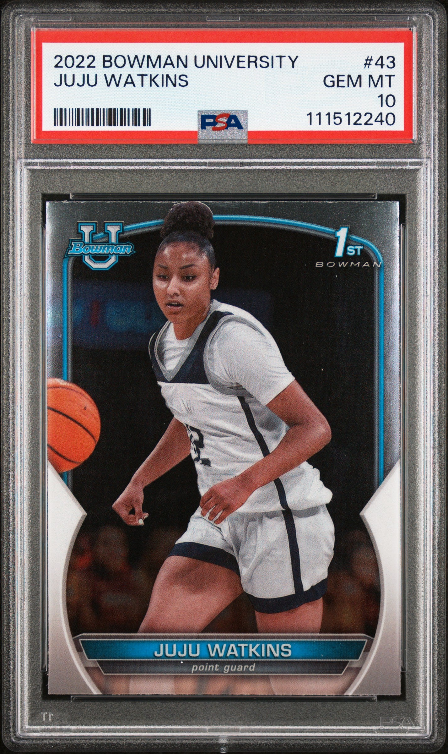 2022 Bowman Chrome University Juju Watkins #43 PSA 10