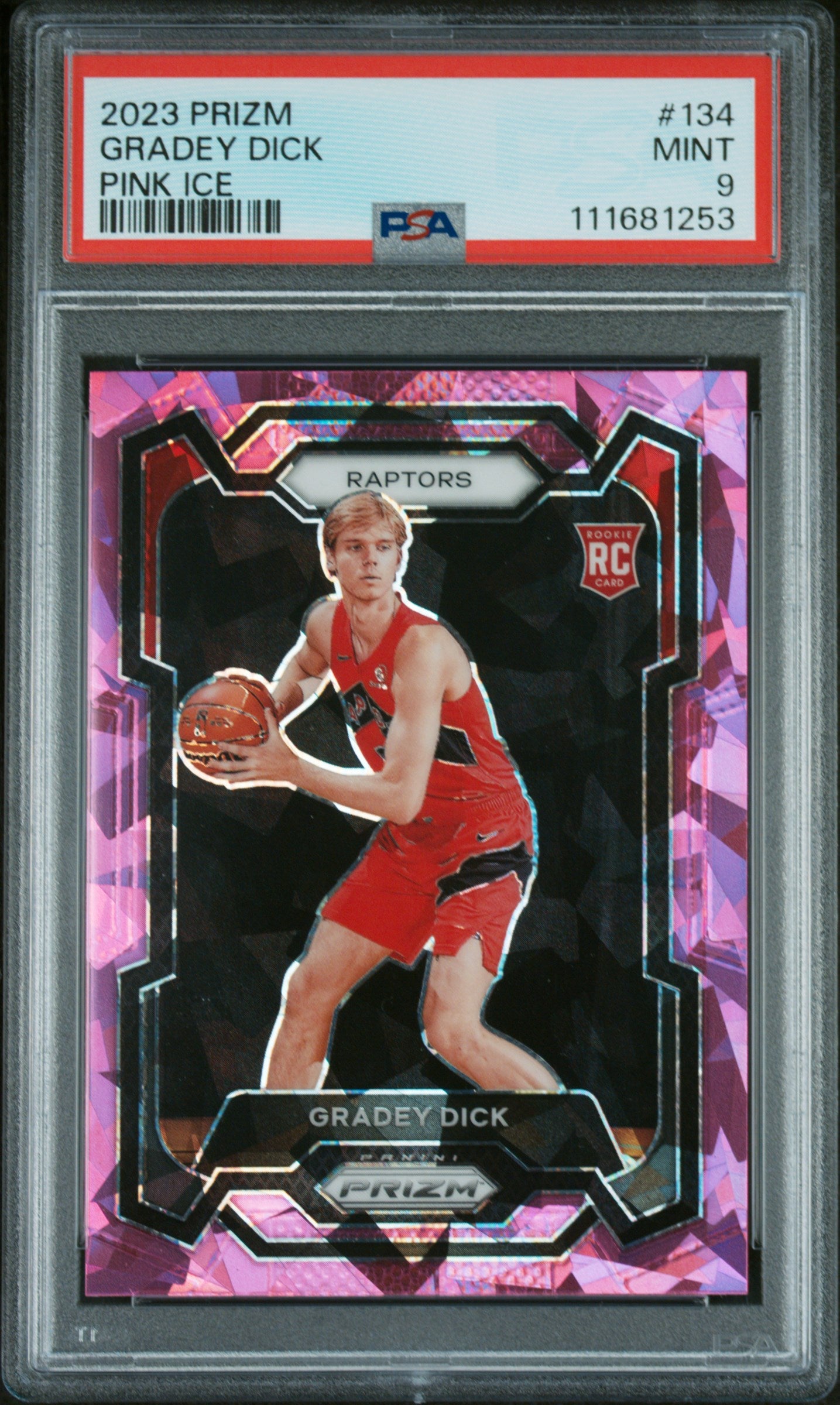 2023 Panini Prizm Pink Ice Gradey Dick #134 PSA 9